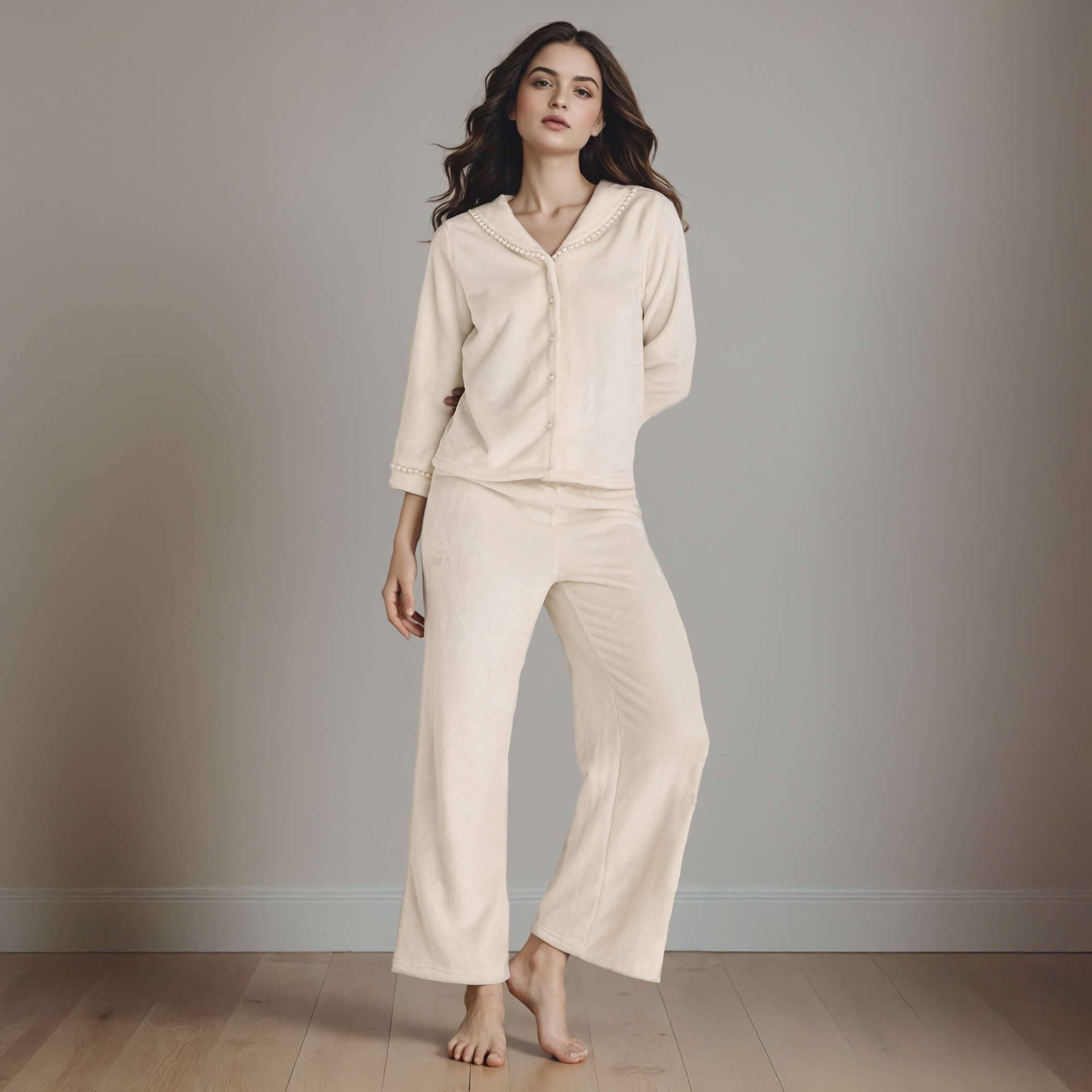 Textured Pyjama Set-women-clothing-nightwear-pyjamas-longsets-image-1