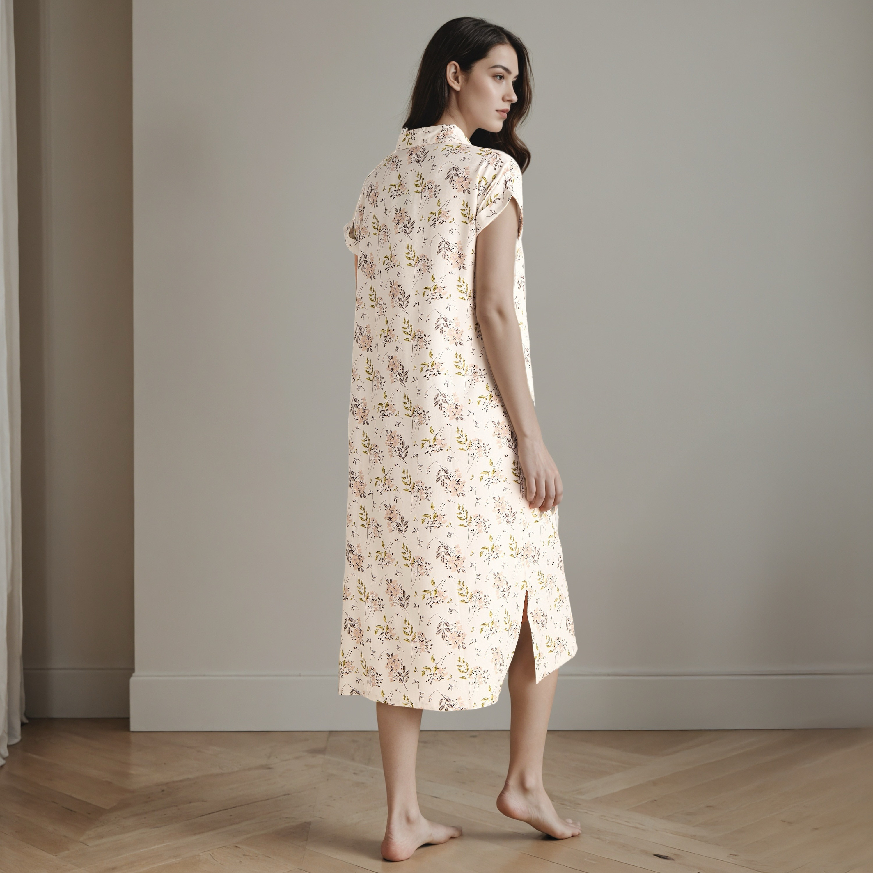 فساتين نوم متنوعة بياقة عادية وأزرار - طقم من 2-women-clothing-nightwear-nighties-image-3