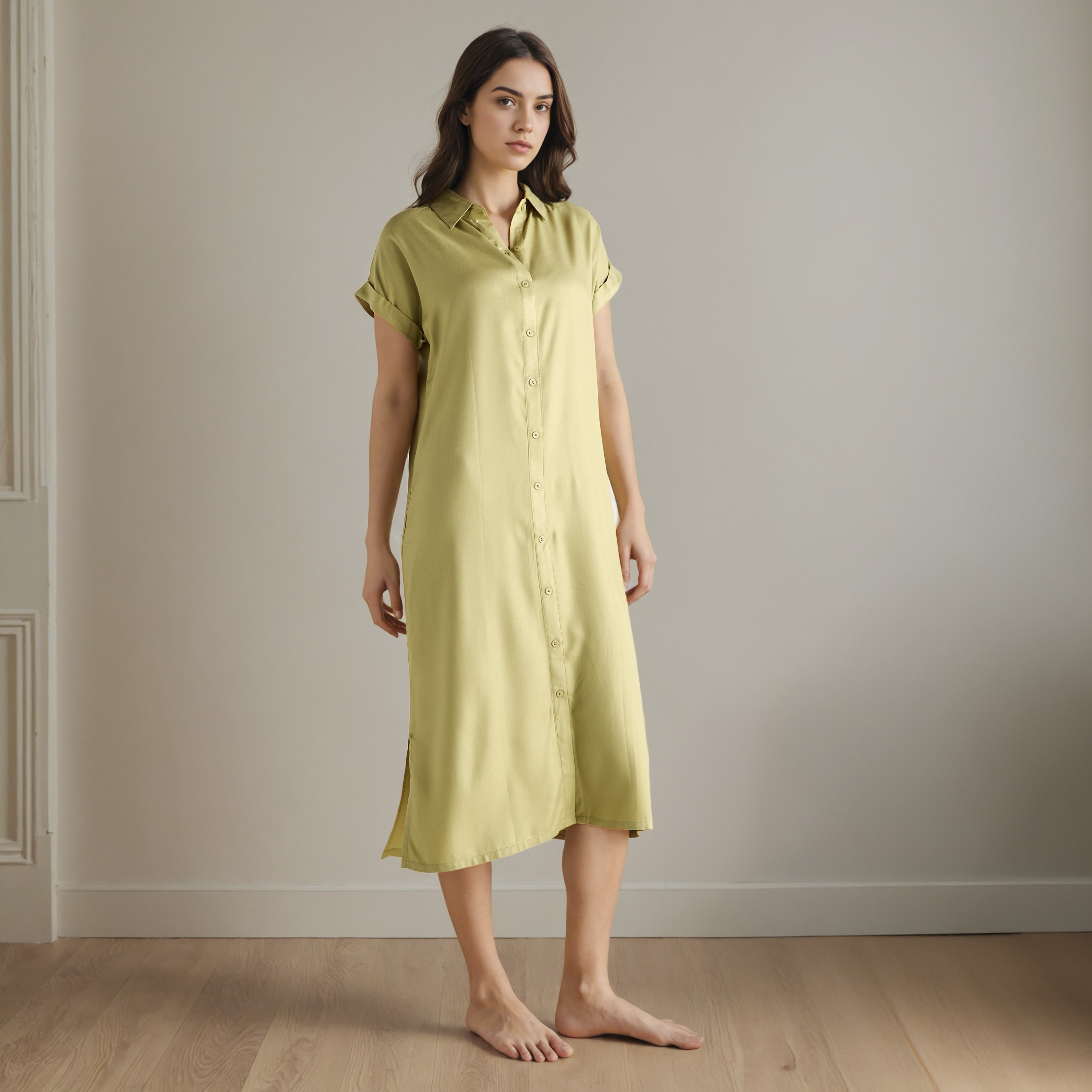 فساتين نوم متنوعة بياقة عادية وأزرار - طقم من 2-women-clothing-nightwear-nighties-image-6