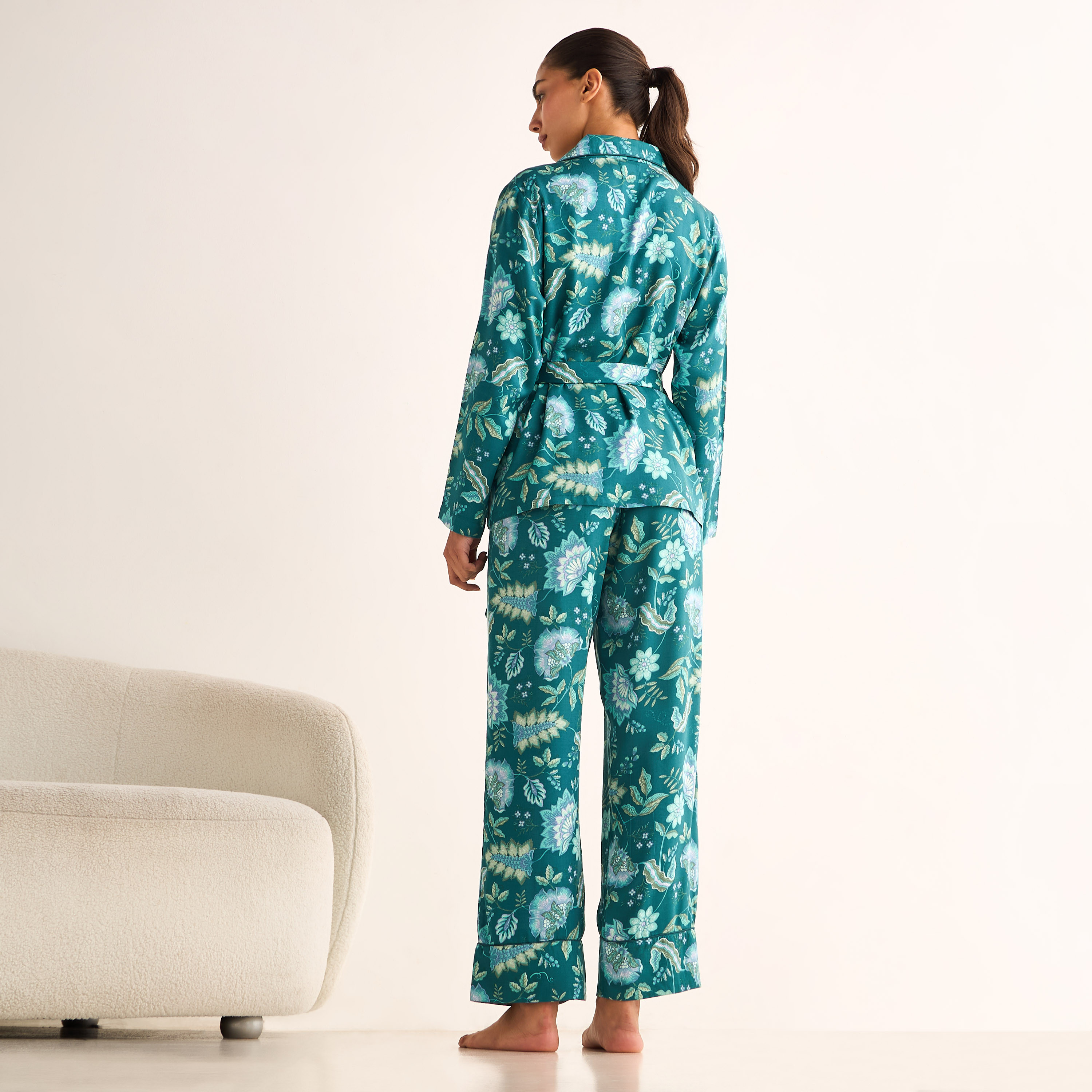 Pyjama Set Belted Shirt & Trousers Viscose-women-clothing-nightwear-pyjamas-longsets-image-2