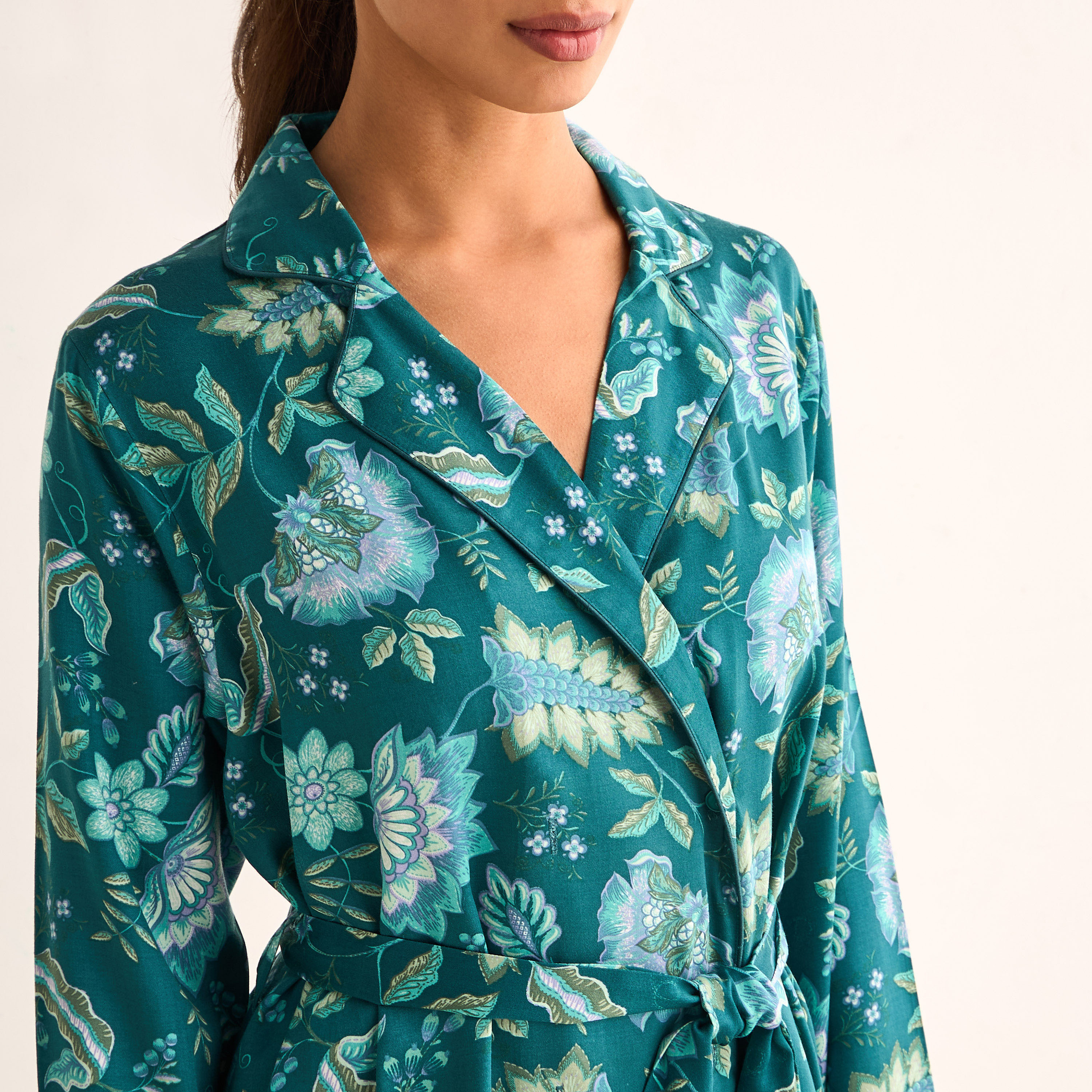 Pyjama Set Belted Shirt & Trousers Viscose-women-clothing-nightwear-pyjamas-longsets-image-5