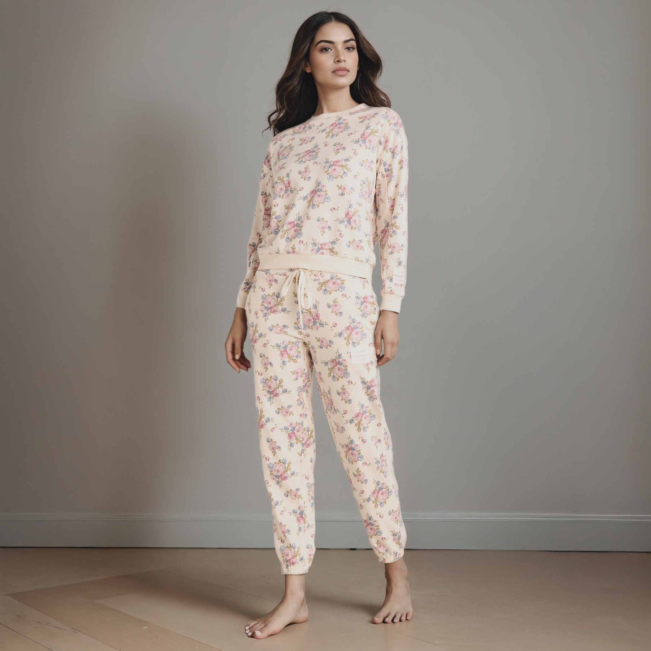 Floral Print Pyjama Set-women-clothing-nightwear-pyjamas-longsets-image-1