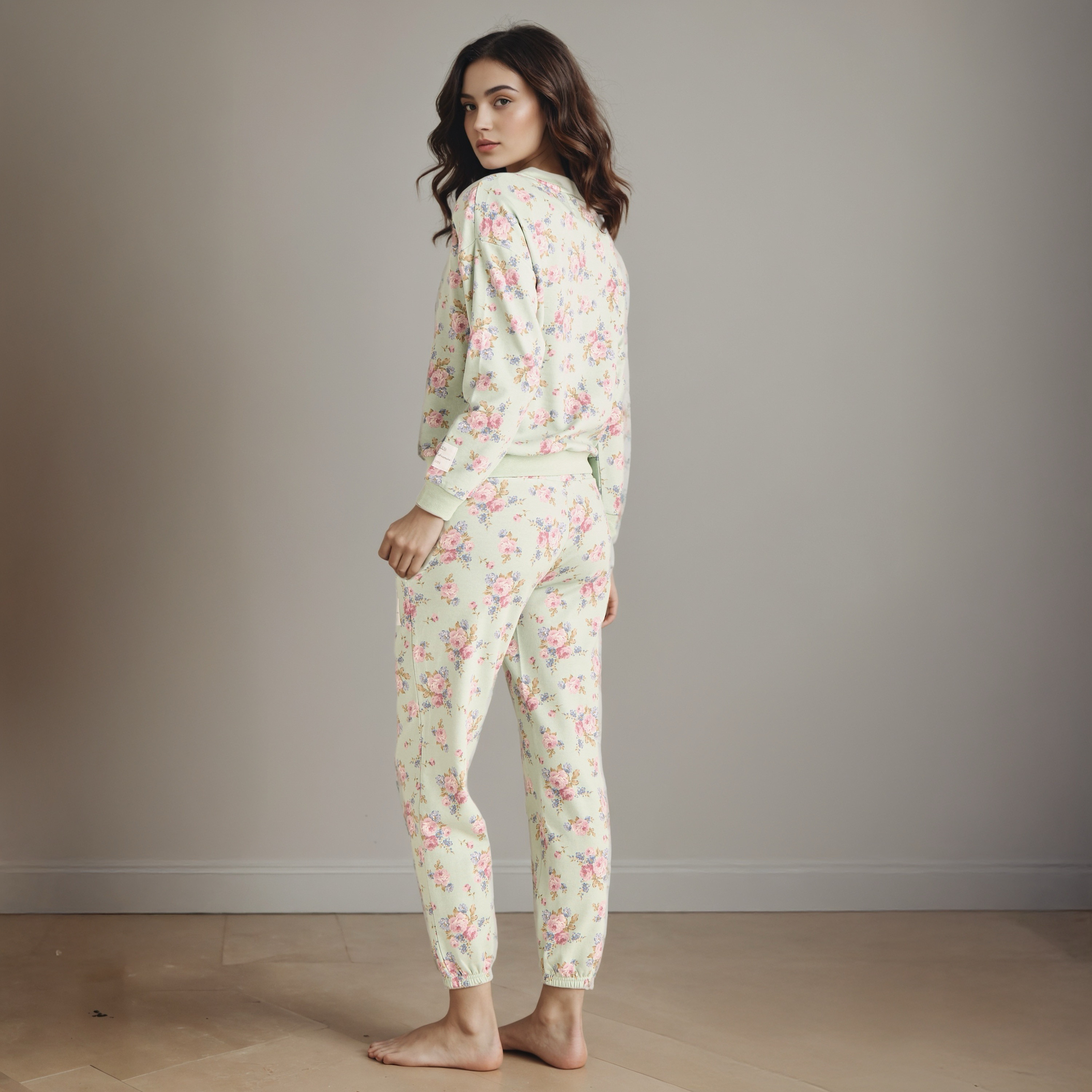 Floral Print Pyjama Set-women-clothing-nightwear-pyjamas-longsets-image-3