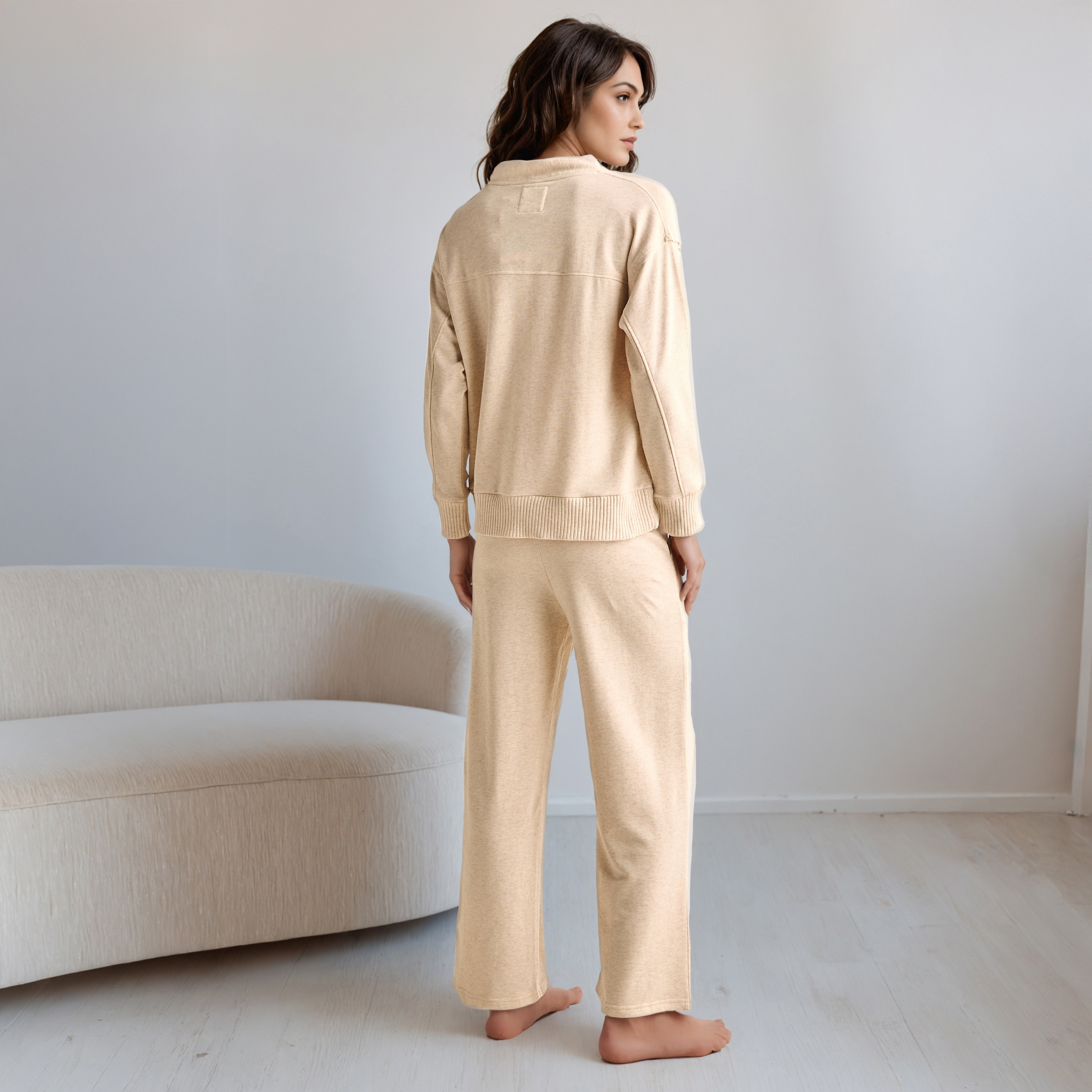 Pyjama Set Button-Down Cardigan Shirt & Trousers-women-clothing-nightwear-pyjamas-longsets-image-3