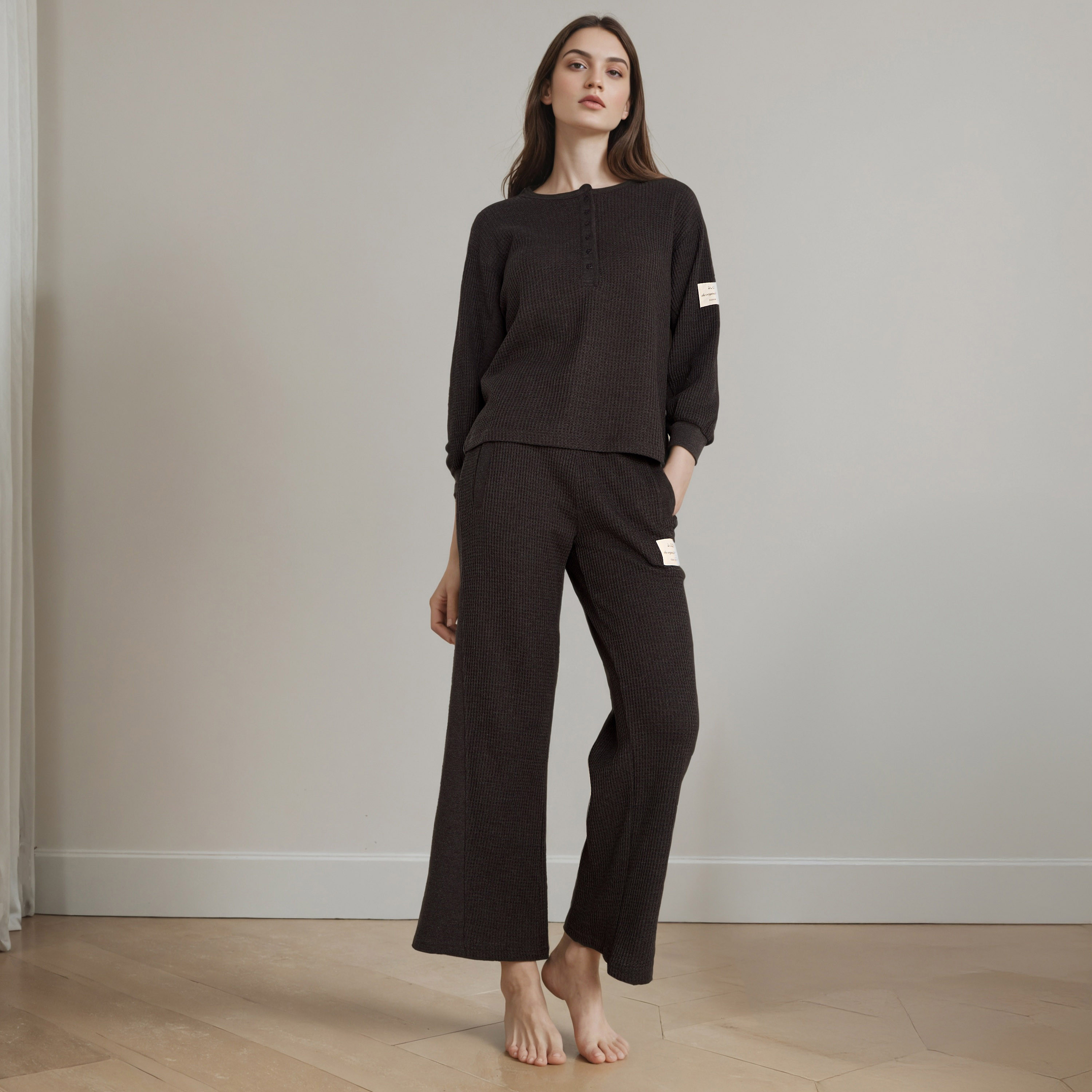 Textured Cotton Pyjama Set-women-clothing-nightwear-pyjamas-longsets-image-1