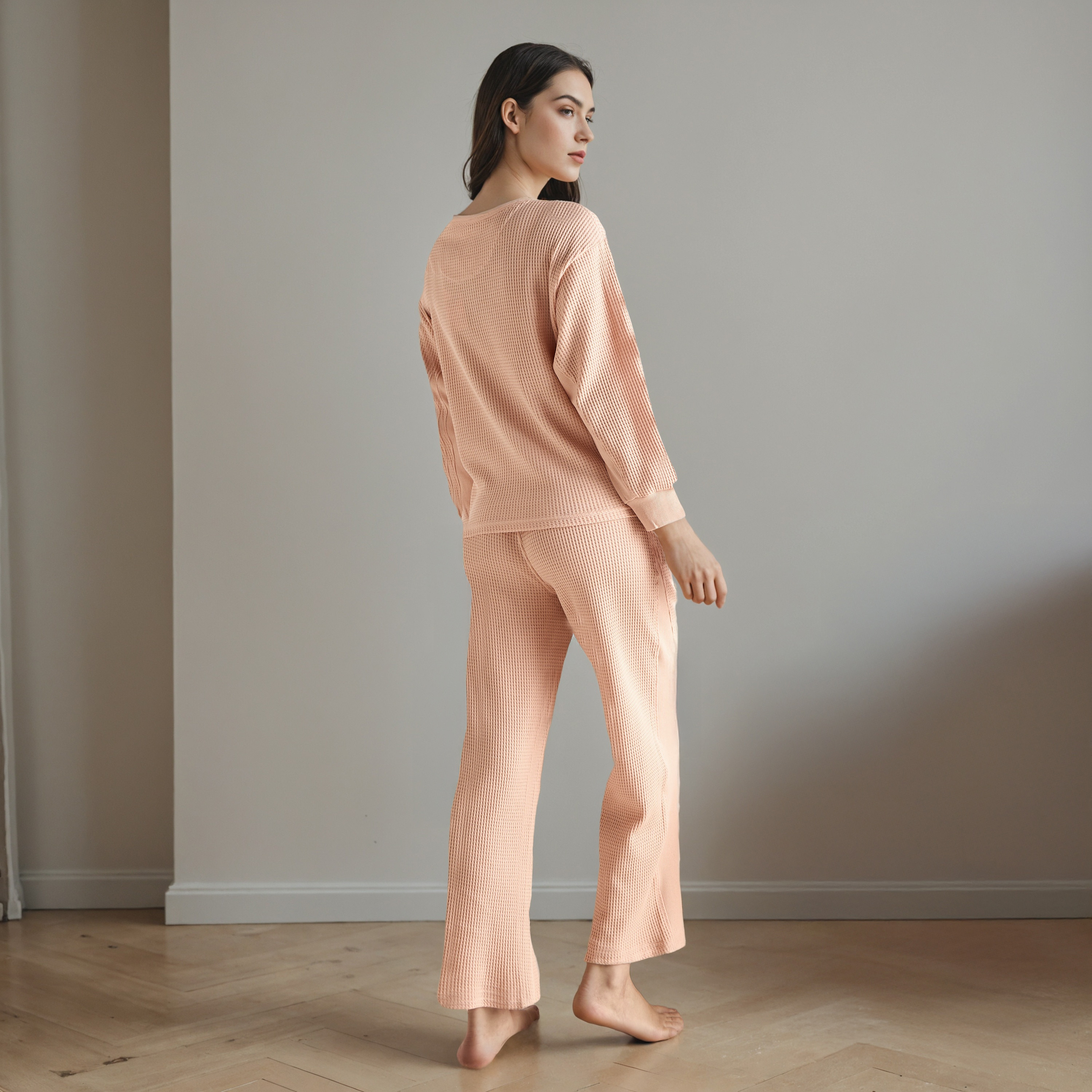 Textured Cotton Pyjama Set-women-clothing-nightwear-pyjamas-longsets-image-3
