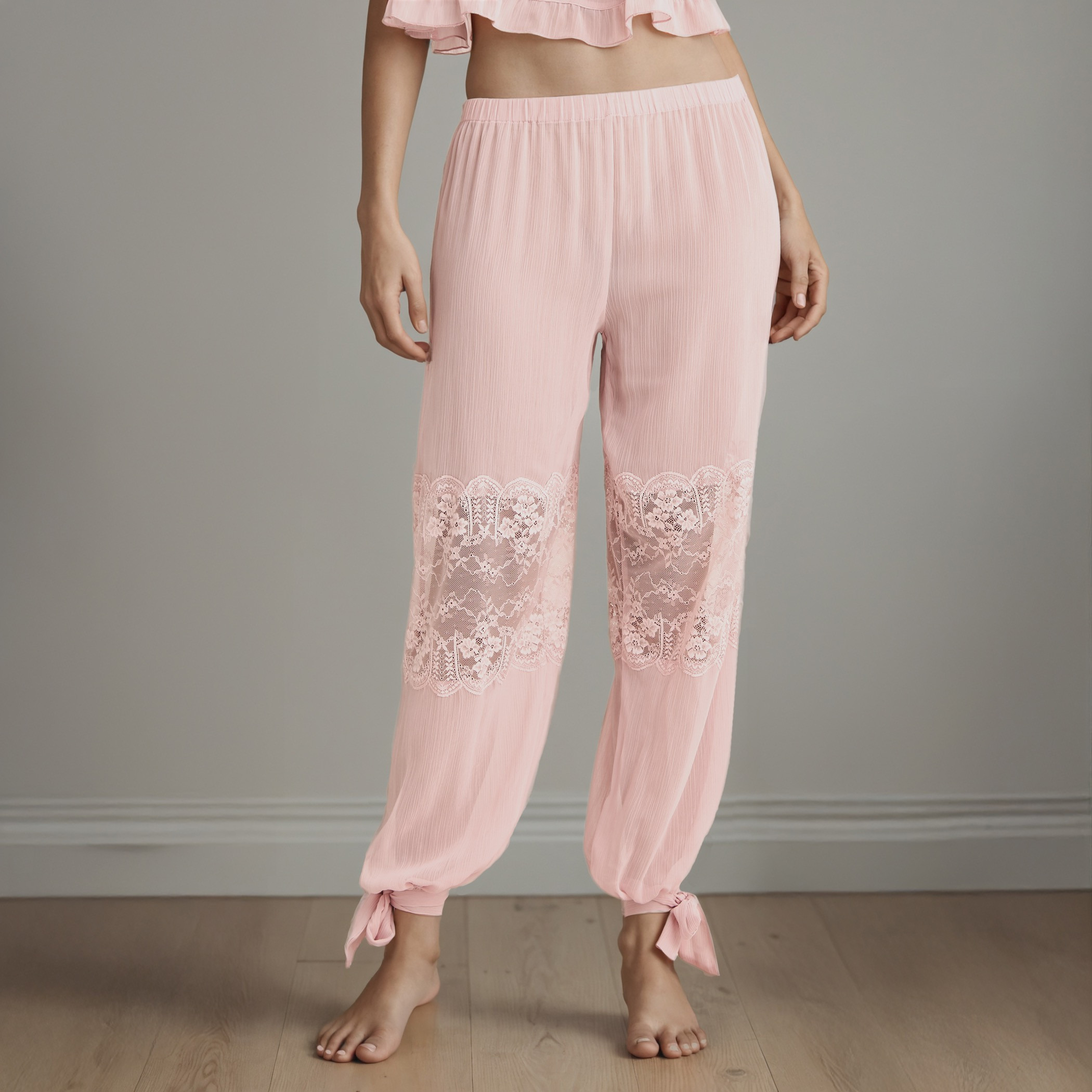 Lace Accent Sleeveless Camisole Top and Pyjama Set-women-clothing-nightwear-pyjamas-longsets-image-3