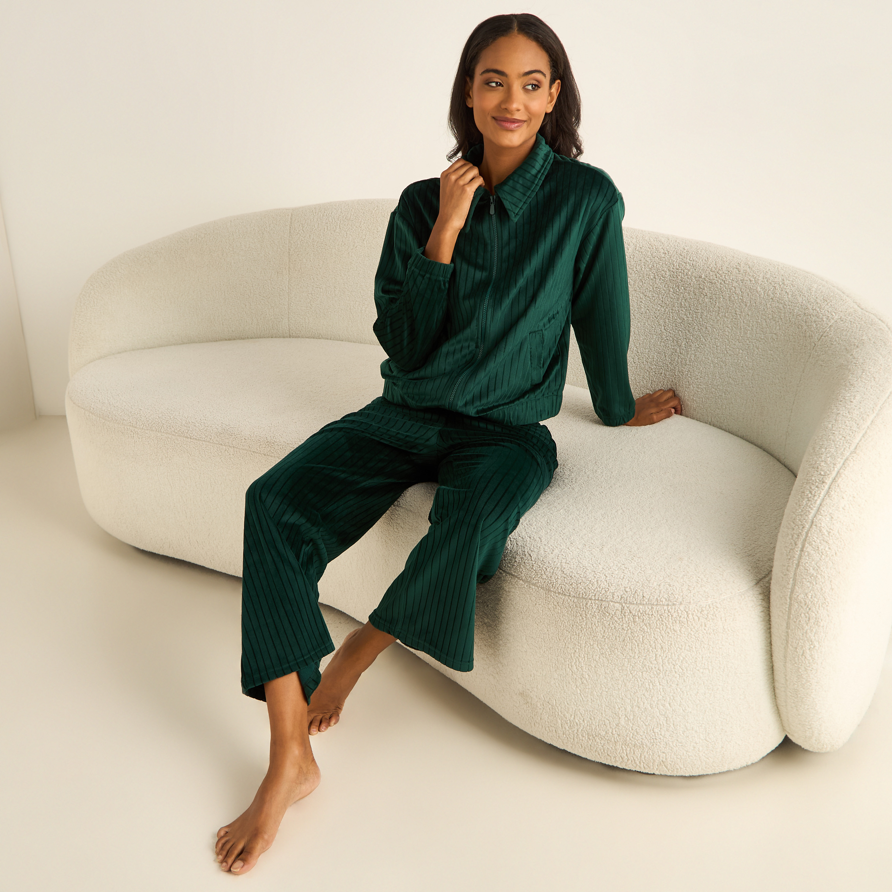 Pyjama Set Collared Shirt & Trousers-women-clothing-nightwear-pyjamas-longsets-image-1
