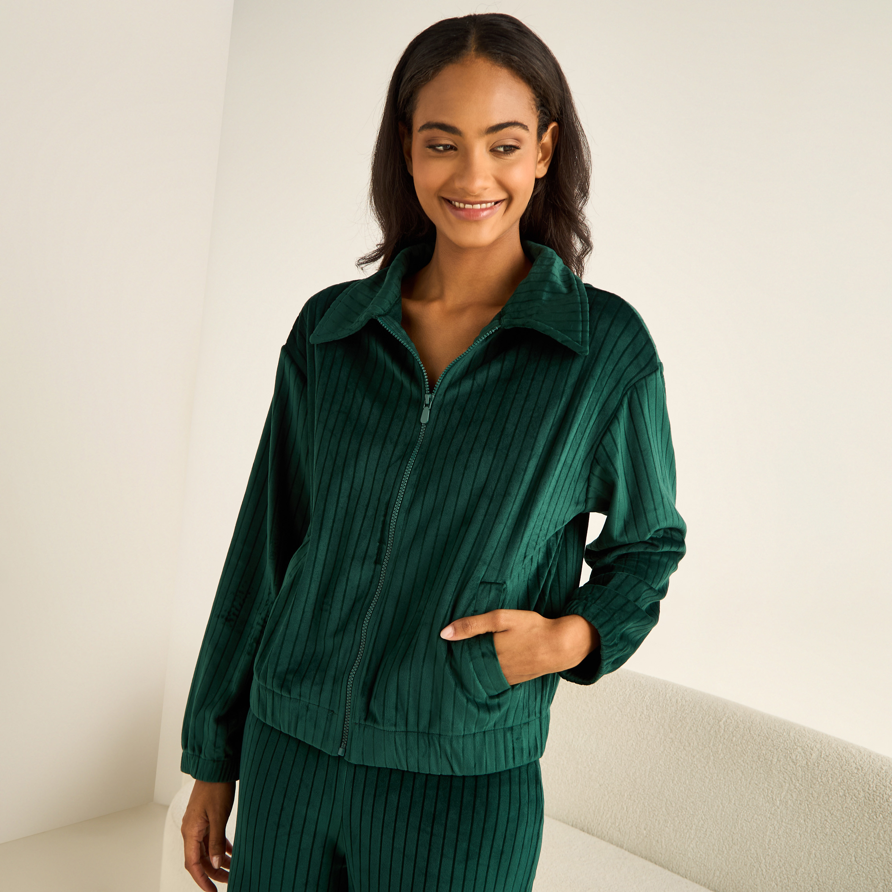 Pyjama Set Collared Shirt & Trousers-women-clothing-nightwear-pyjamas-longsets-image-2