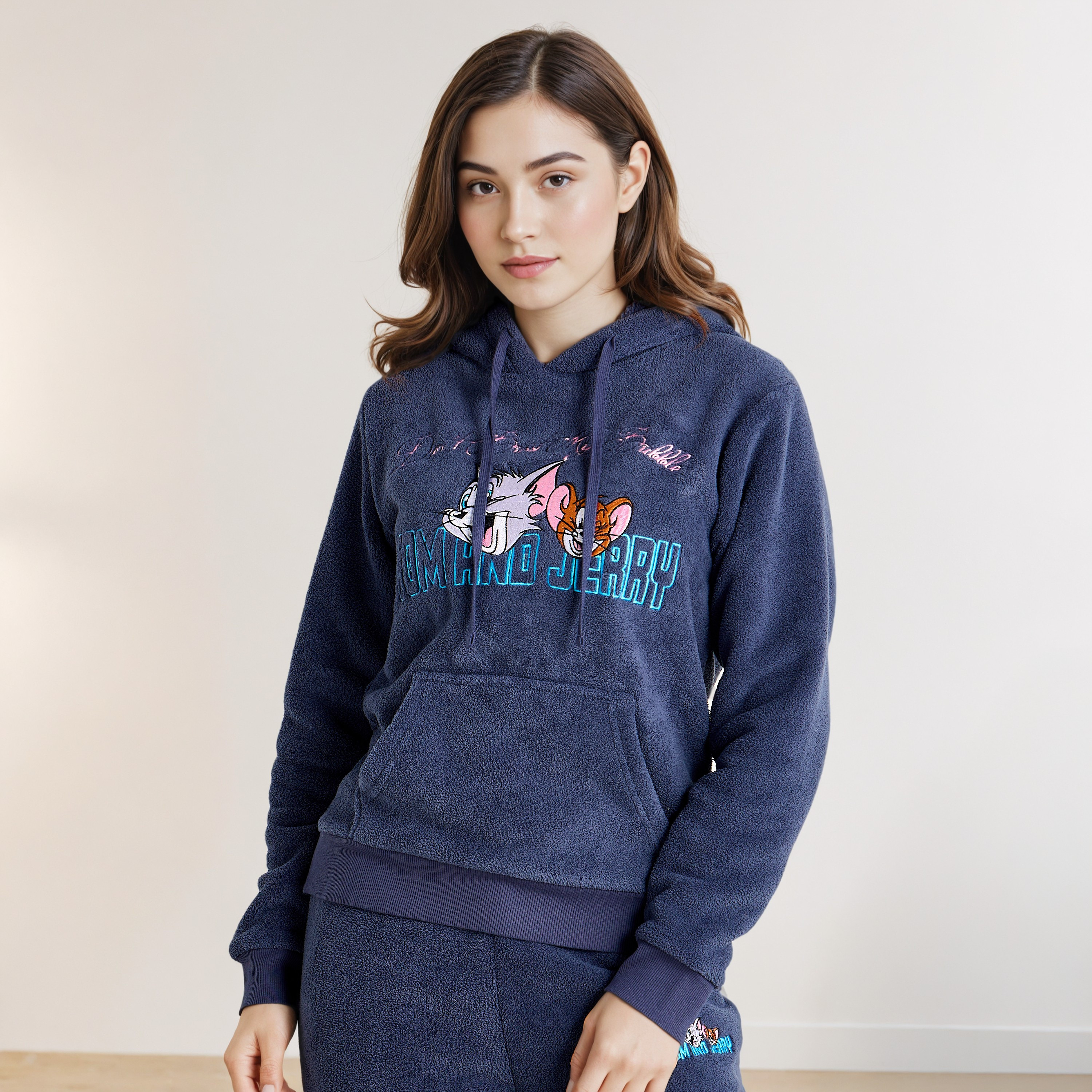 Pyjama Set Hooded Sweatshirt & Trousers-women-clothing-nightwear-pyjamas-longsets-image-2