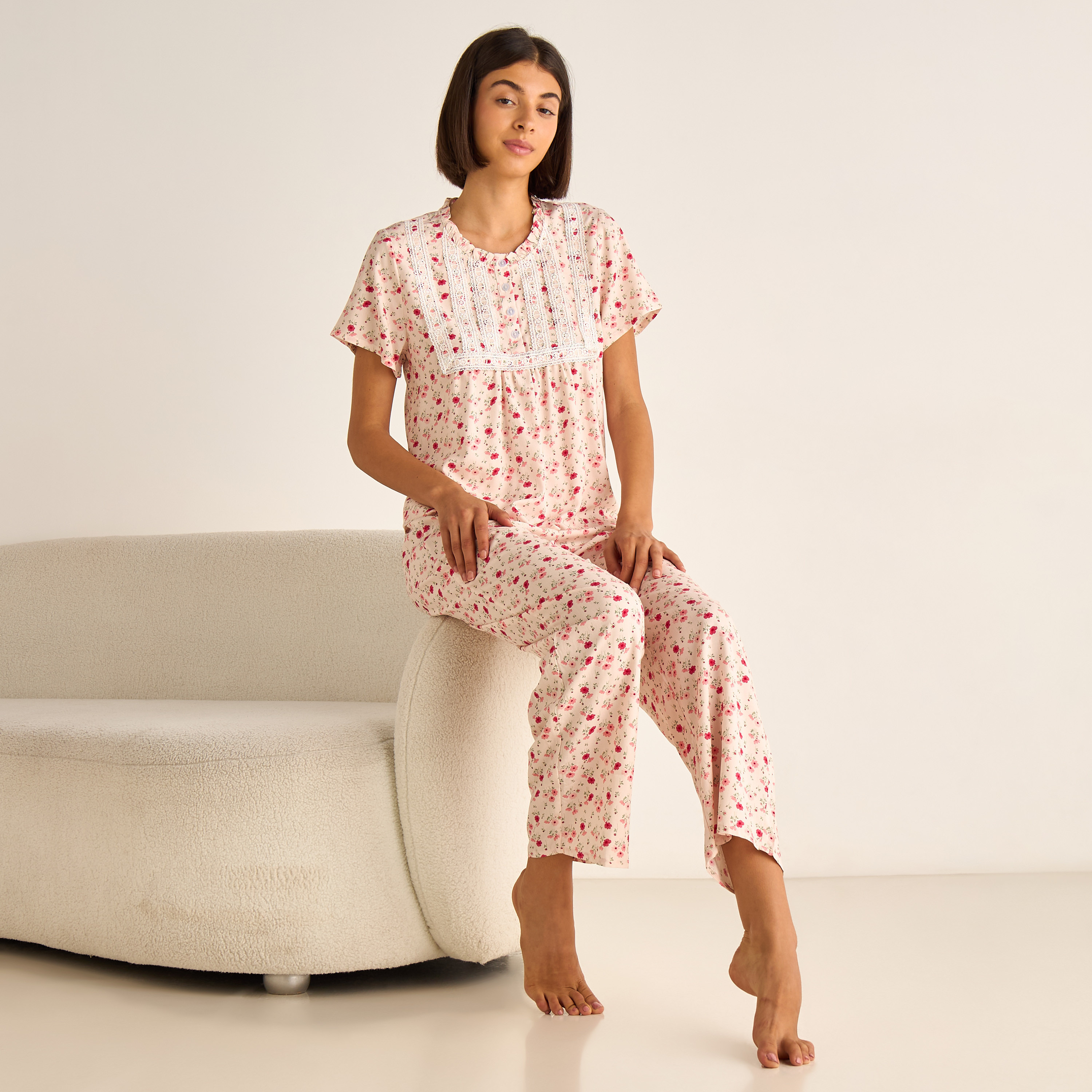 طقم بيجاما رايون بلوزة وبنطلون-women-clothing-nightwear-pyjamas-longsets-image-7