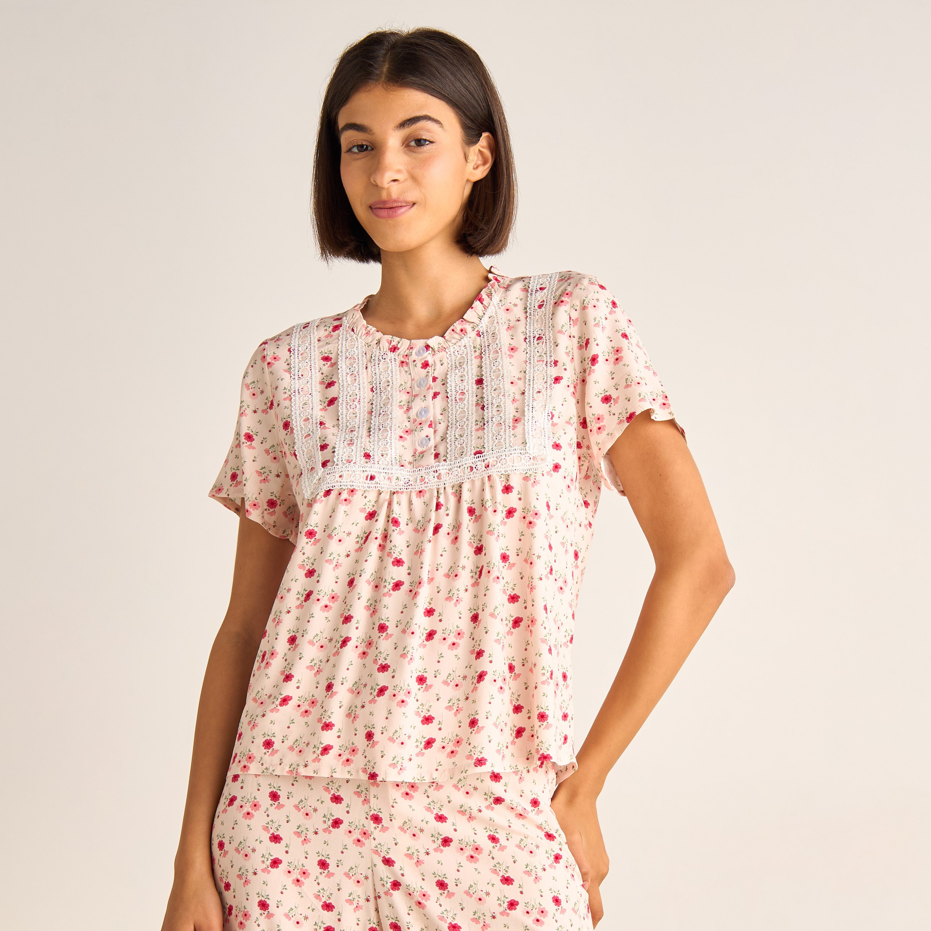 طقم بيجاما رايون بلوزة وبنطلون-women-clothing-nightwear-pyjamas-longsets-image-8