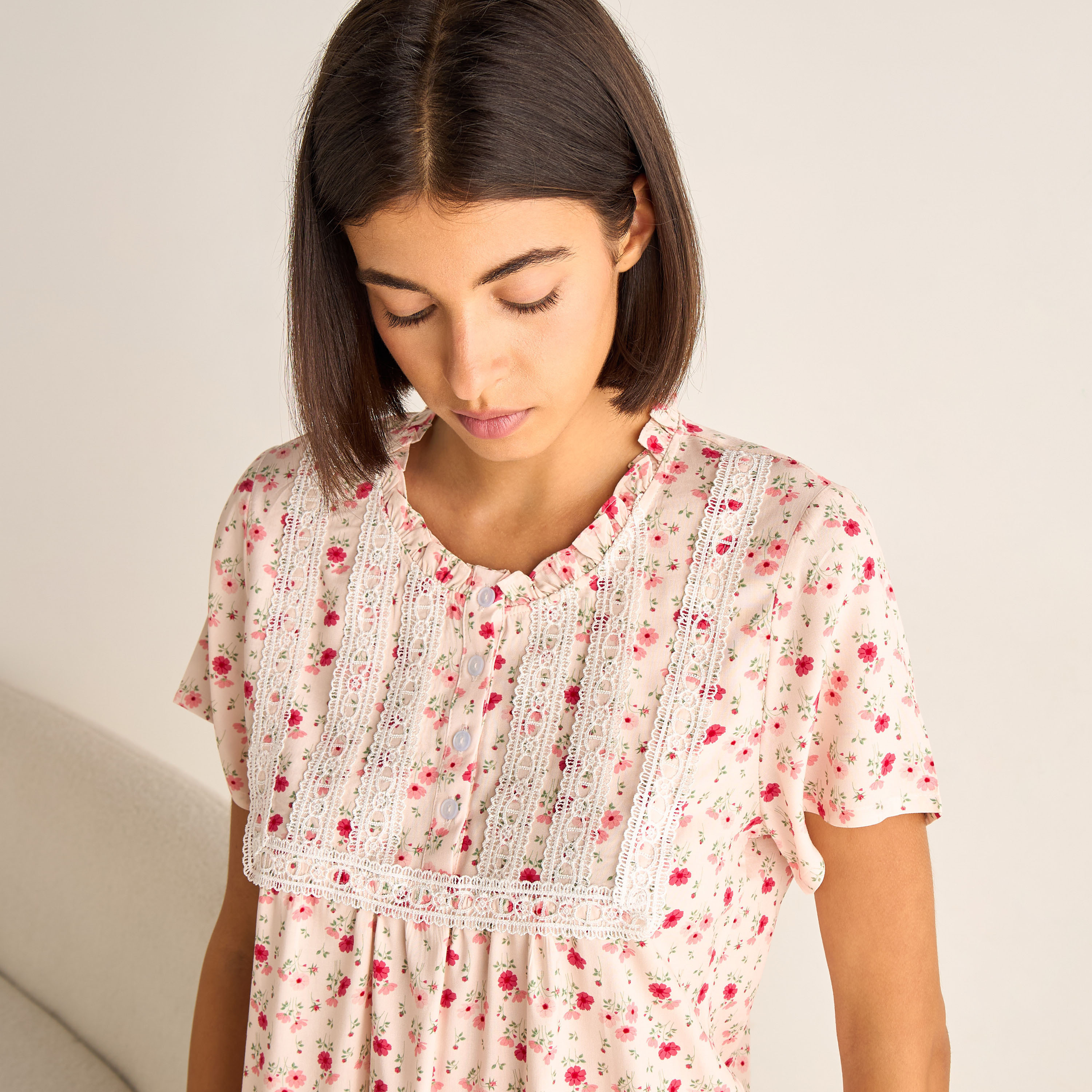 طقم بيجاما رايون بلوزة وبنطلون-women-clothing-nightwear-pyjamas-longsets-image-12