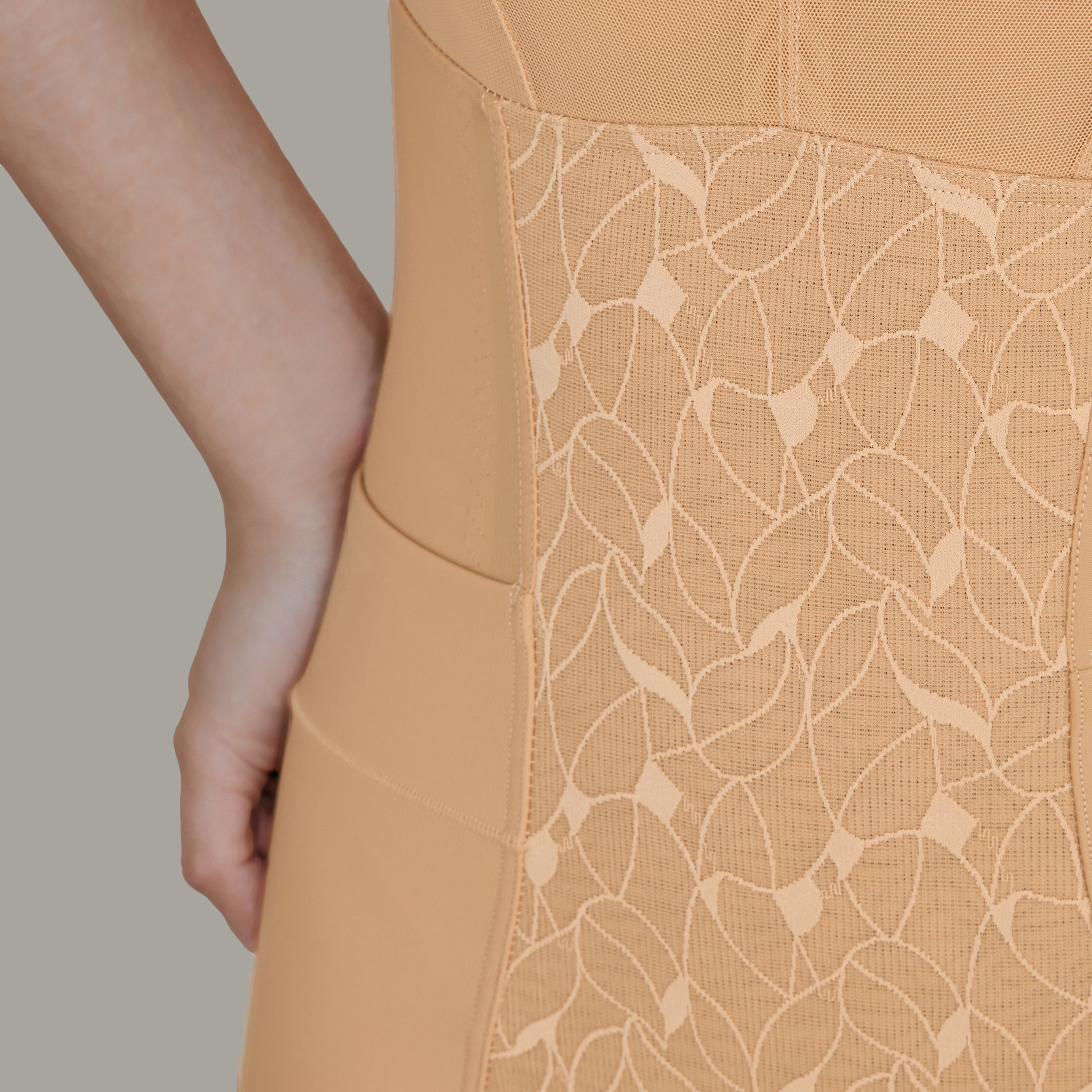 Mesh Panel Shaping Bodysuit-women-clothing-lingerie-shapewear-image-10