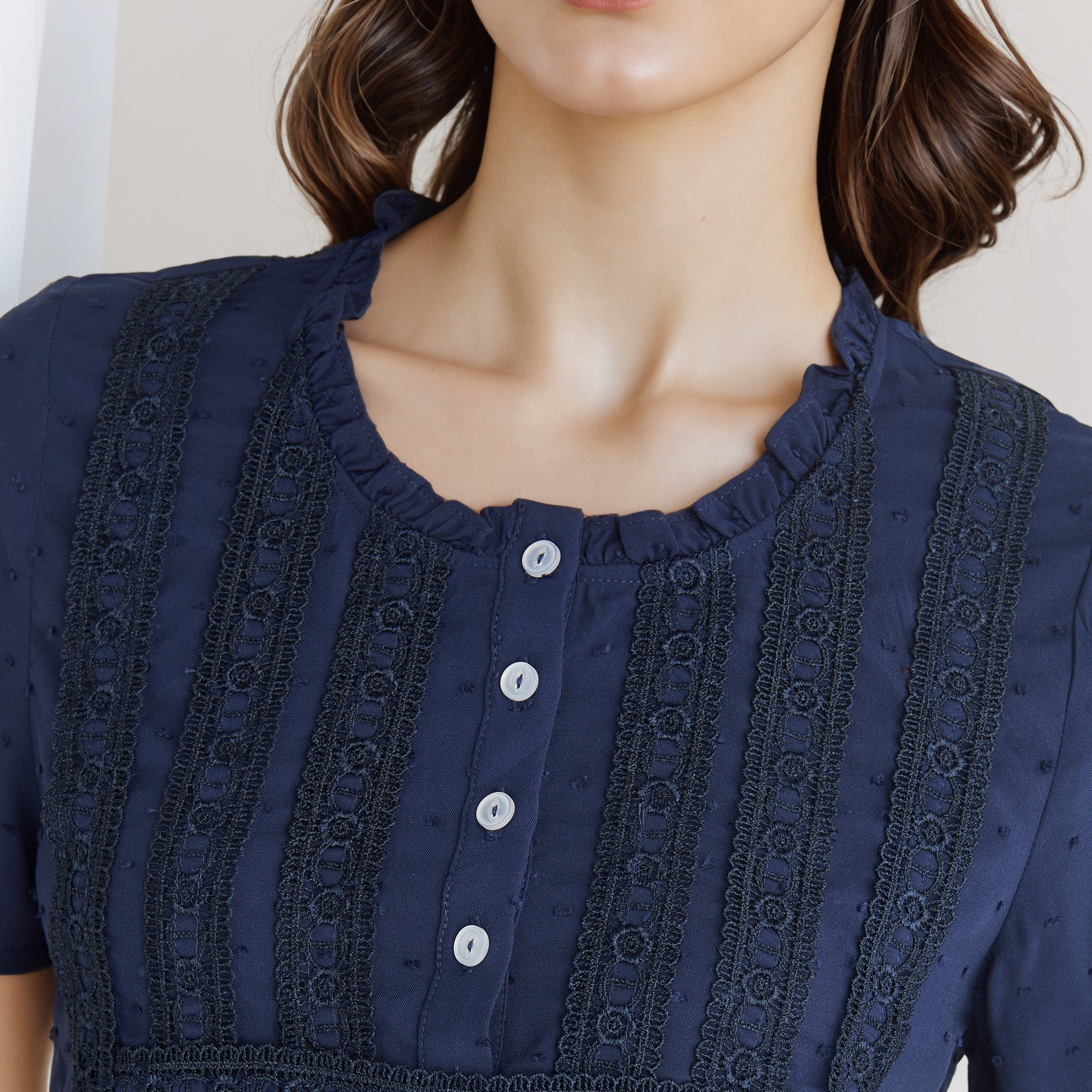 Pyjama Set Button Placket Top and Trousers Rayon-women-clothing-nightwear-pyjamas-longsets-image-12