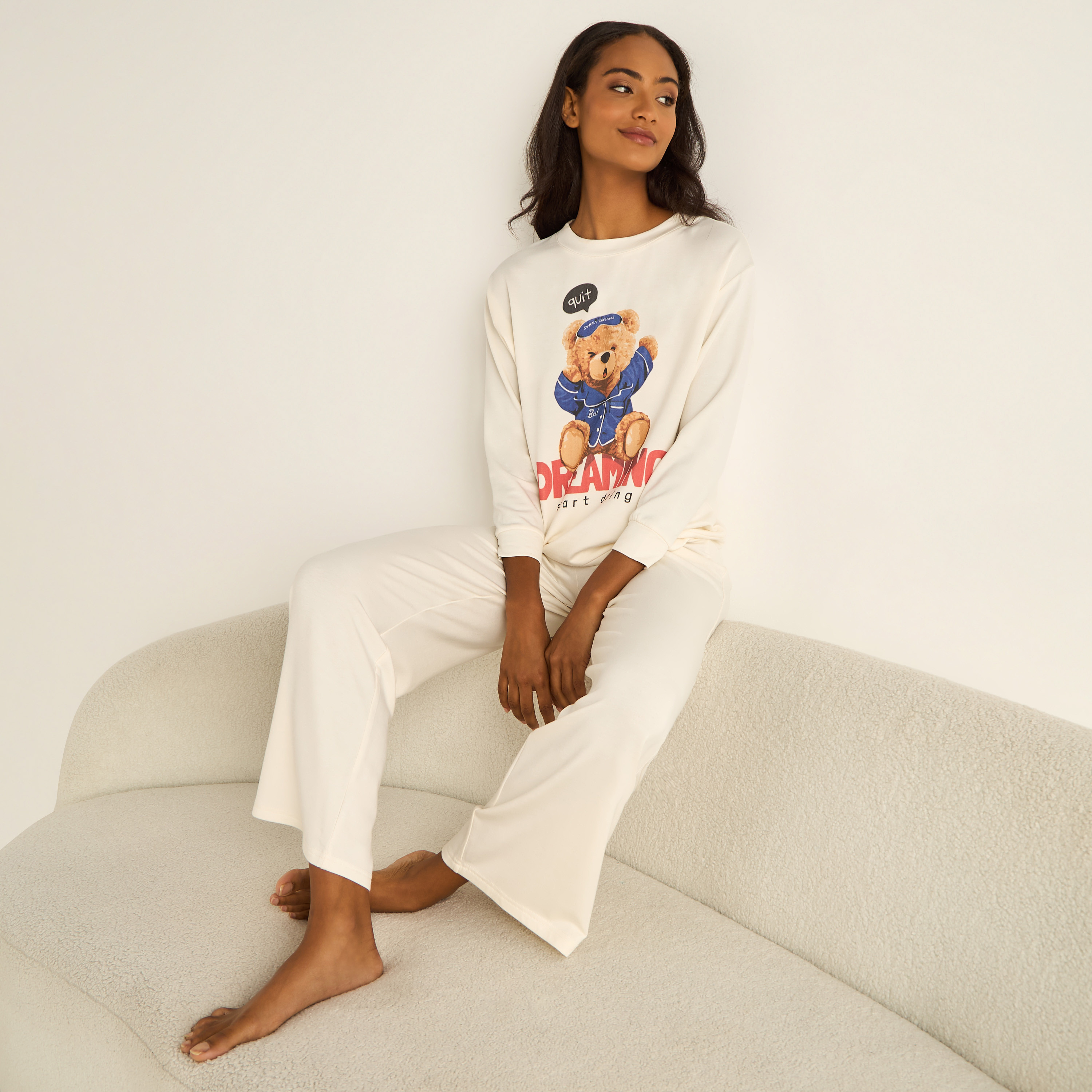 Pyjama Set T-shirt & Trousers-women-clothing-nightwear-pyjamas-longsets-image-1