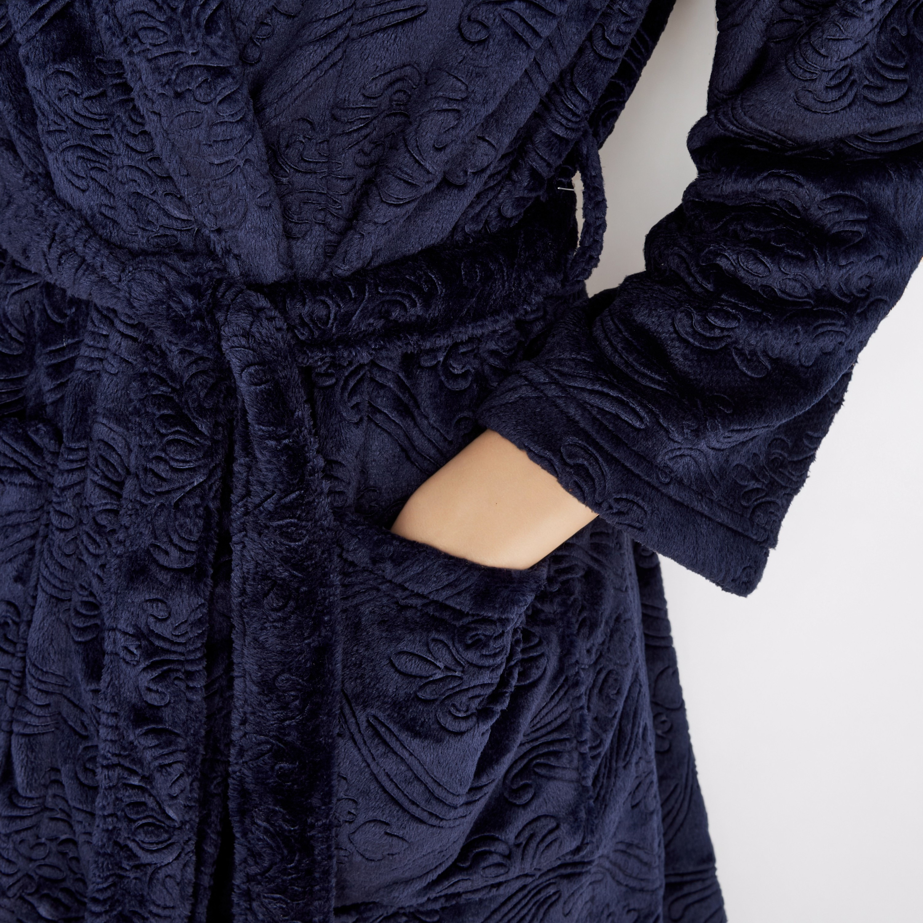 روب نوم جاكار فاخر مع شبشب غرفة النوم-women-clothing-nightwear-robes-image-4