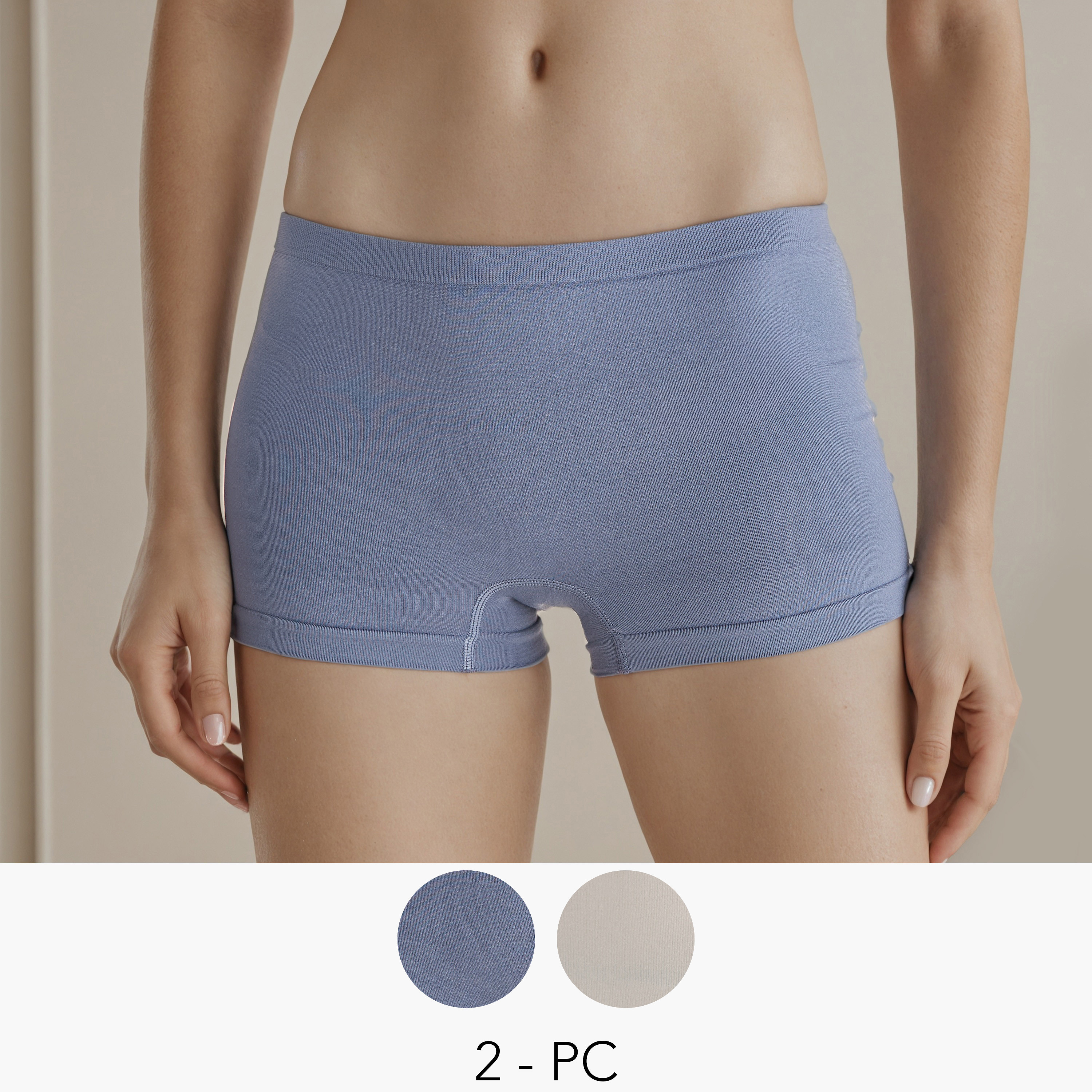 Set of 2 - Seamless Boxer Briefs-women-clothing-lingerie-panties-image-1