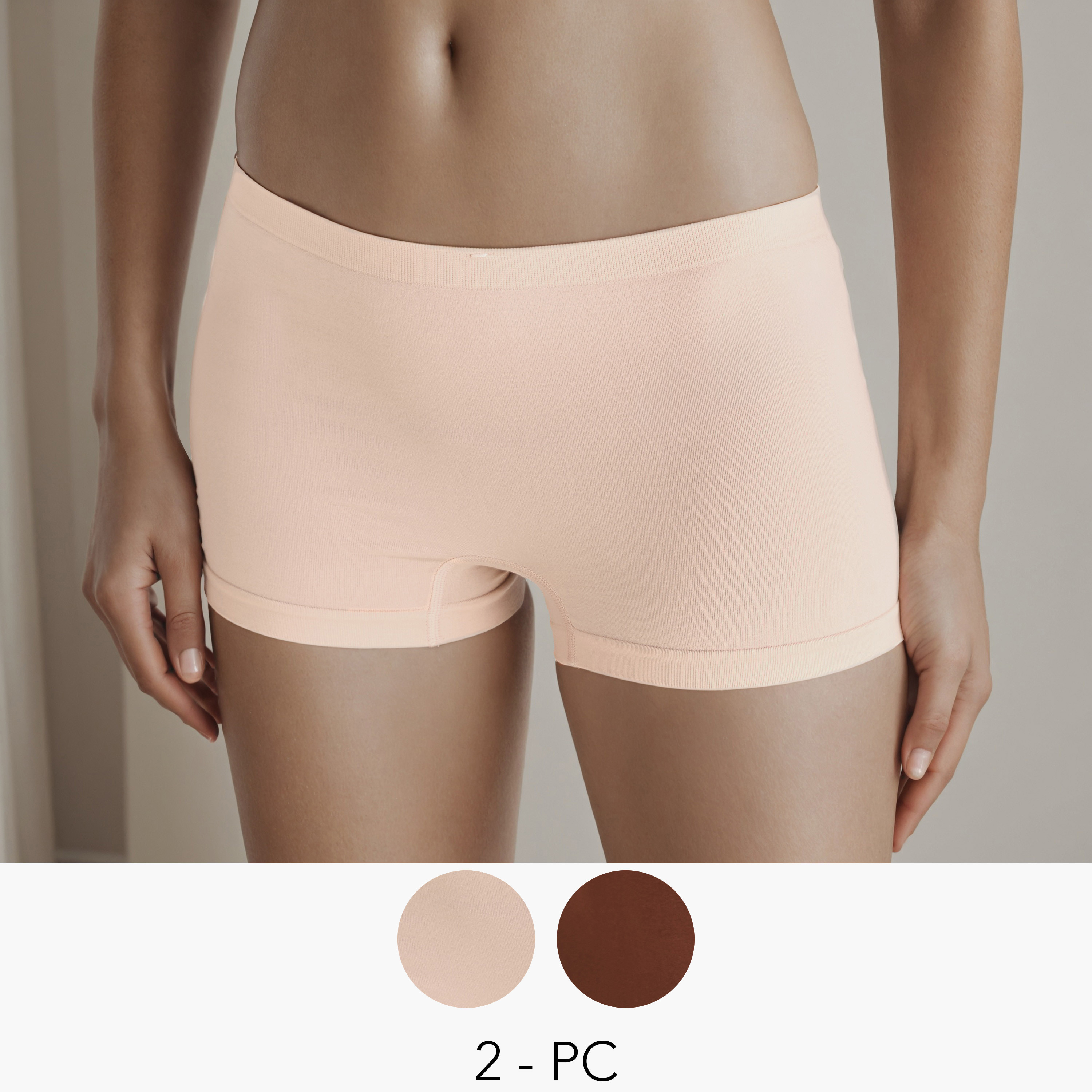 Set of 2 - Seamless Boxer Briefs-women-clothing-lingerie-panties-image-1
