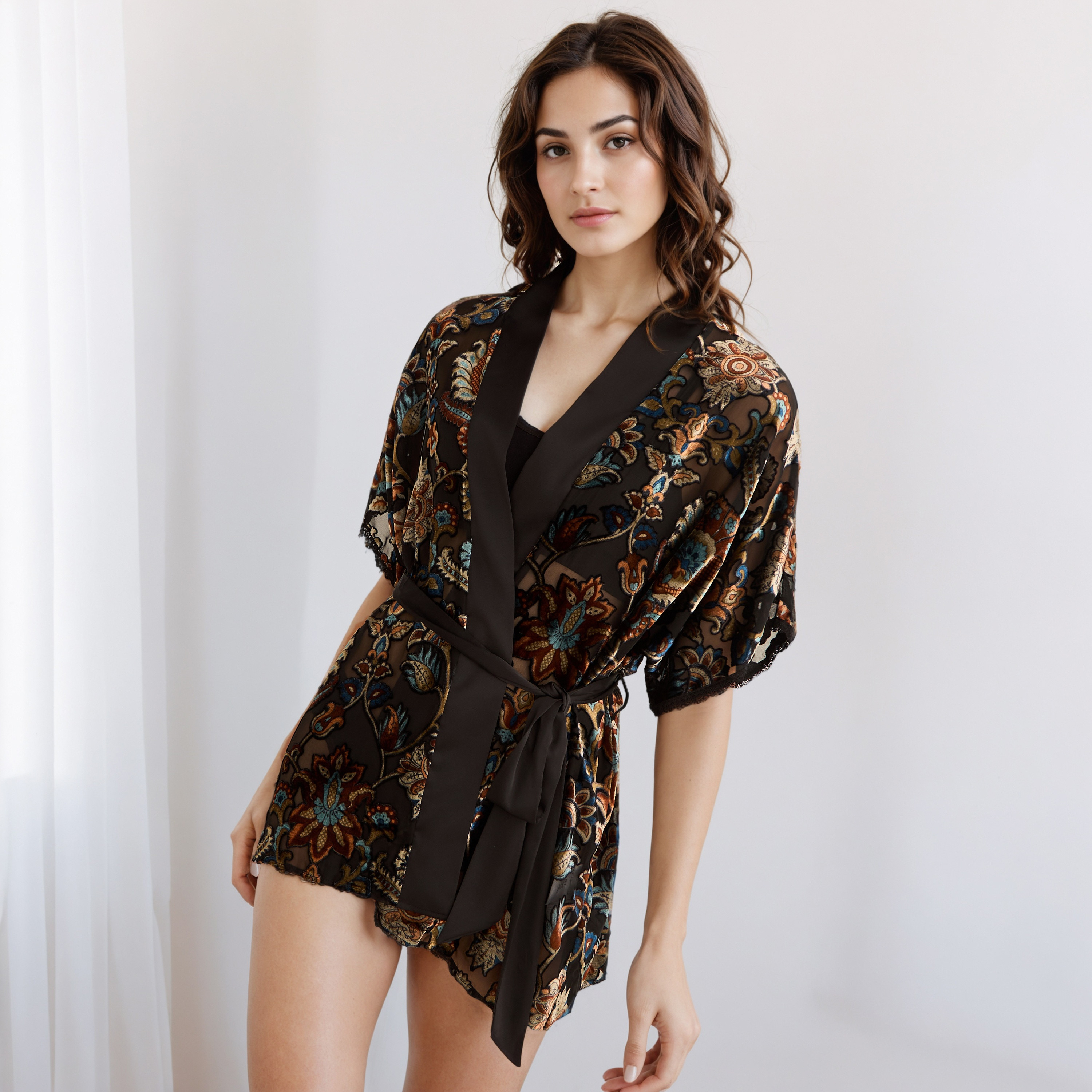 Robe Mini Length with Belt-women-clothing-nightwear-robes-image-1