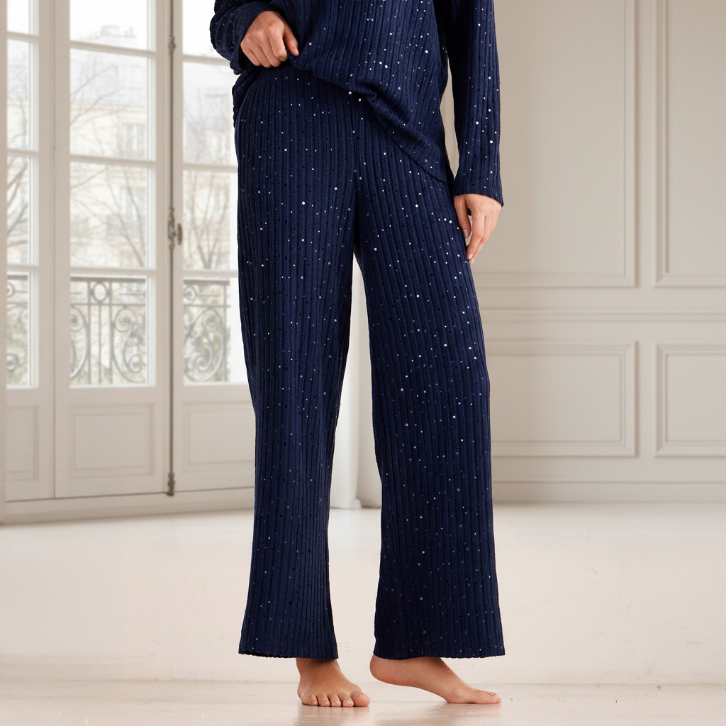 Pyjama Set Ribbed Top & Trousers-women-clothing-nightwear-pyjamas-longsets-image-4