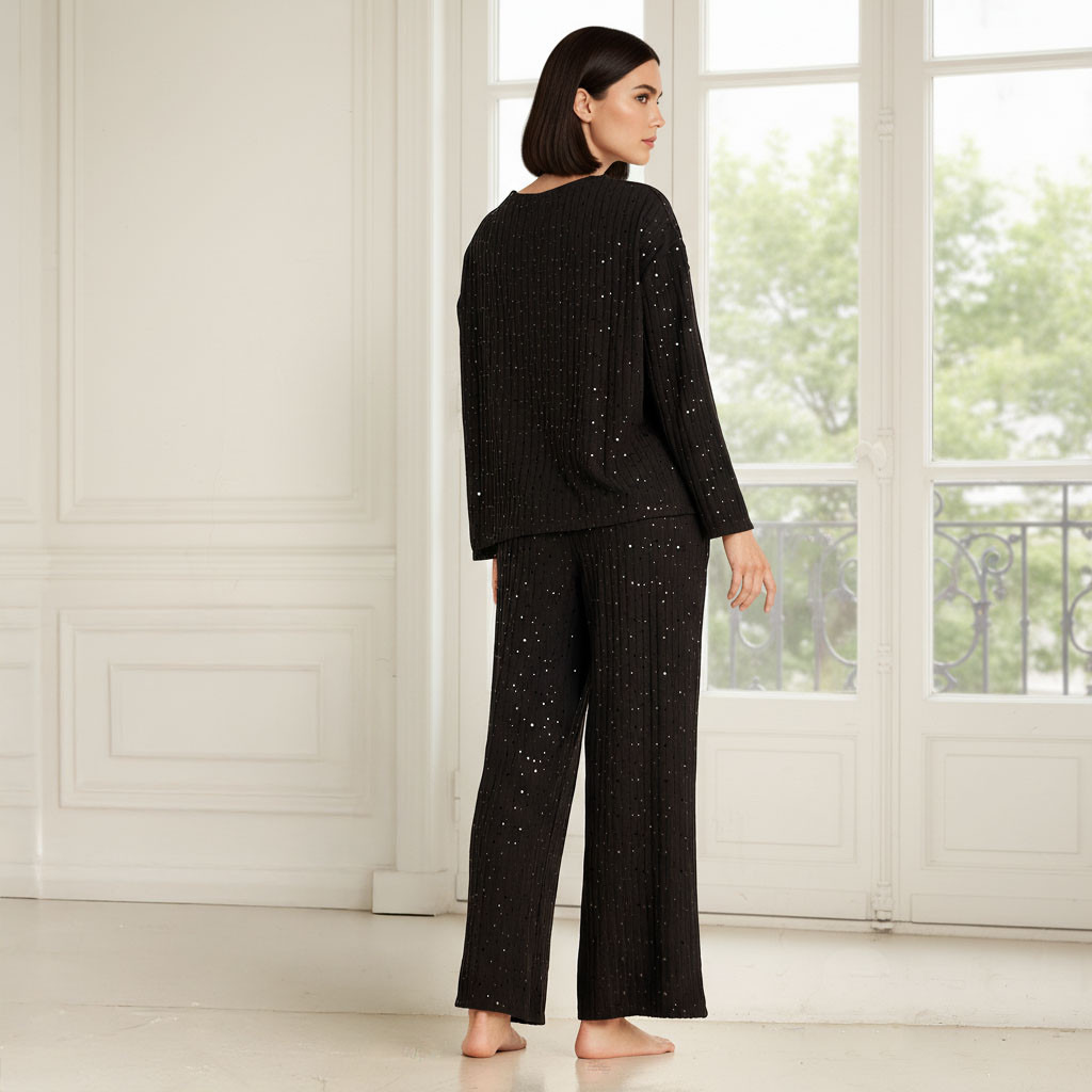 Pyjama Set Ribbed Top & Trousers-women-clothing-nightwear-pyjamas-longsets-image-3