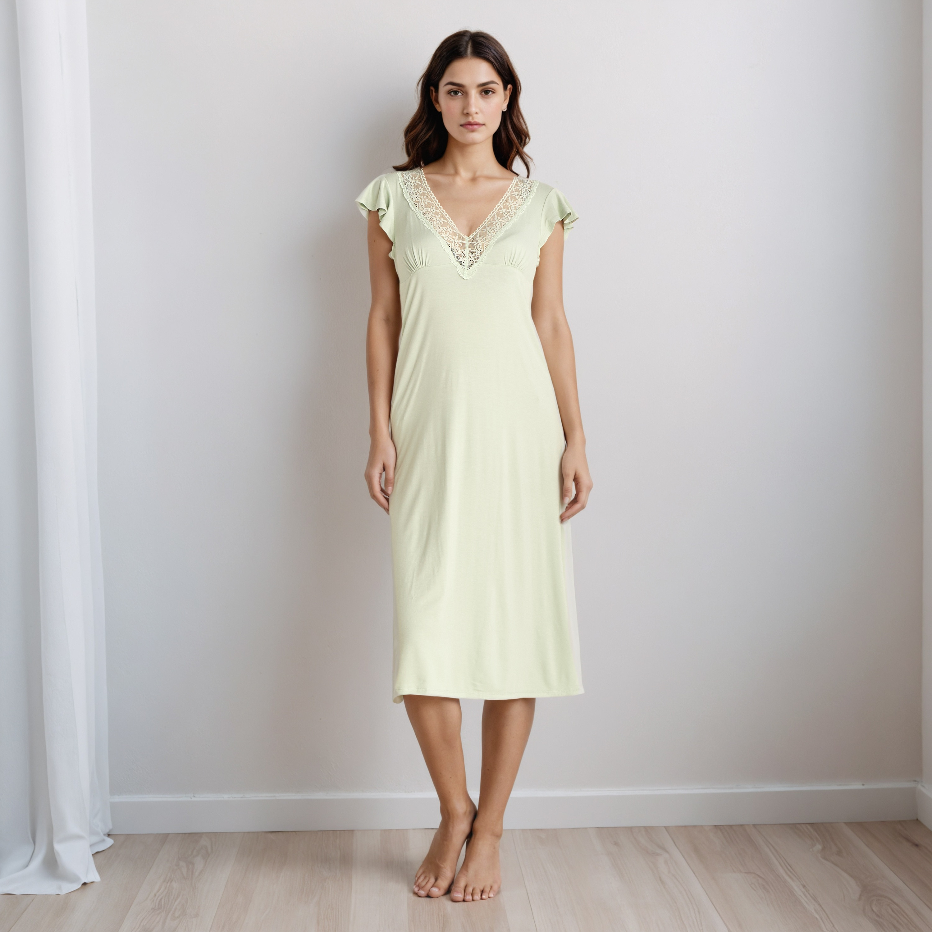 Nighty Midi with V-neck-women-clothing-nightwear-nighties-image-5