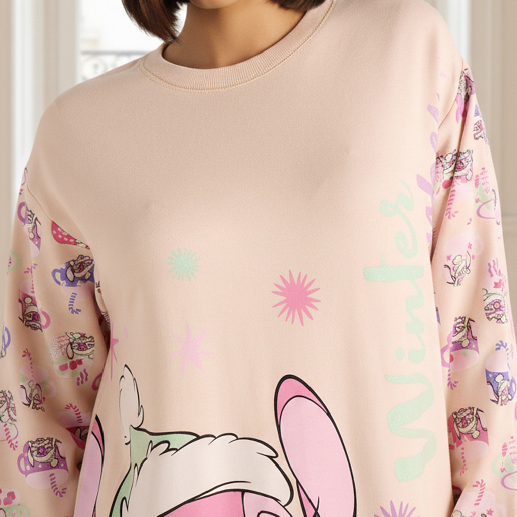 Sleepshirt Long Sleeves with Angel Print-women-clothing-nightwear-nighties-image-4