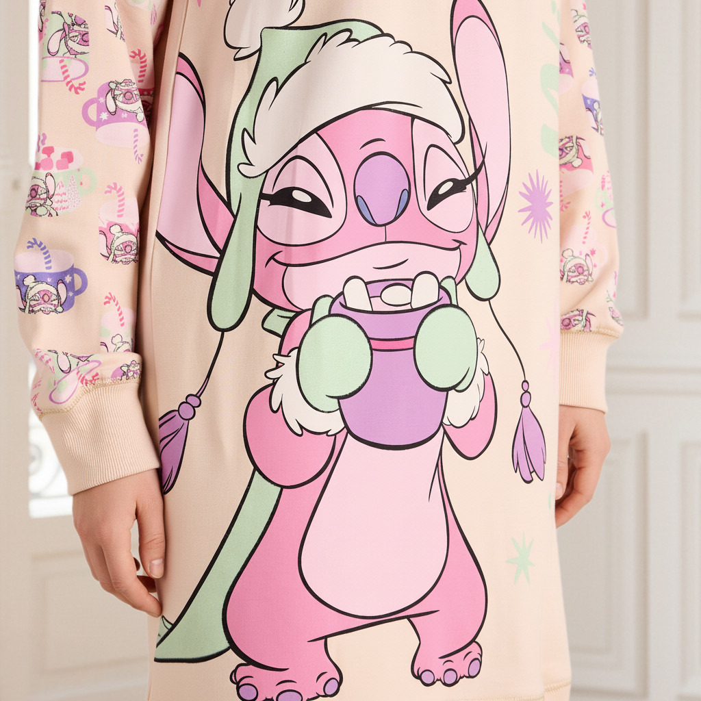 Sleepshirt Long Sleeves with Angel Print-women-clothing-nightwear-nighties-image-5