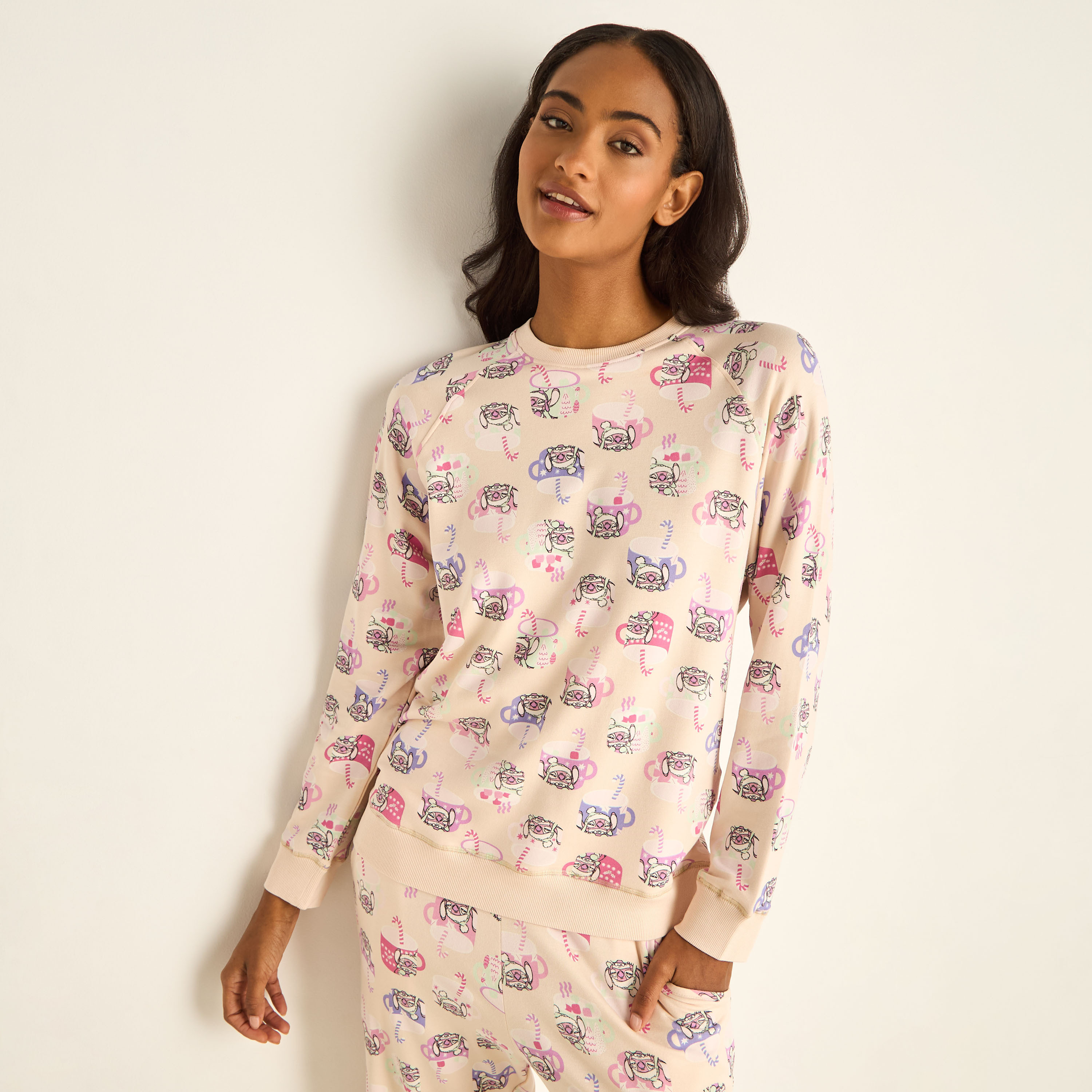 Pyjama Set T-shirt & Trousers Viscose Blend-women-clothing-nightwear-pyjamas-longsets-image-2