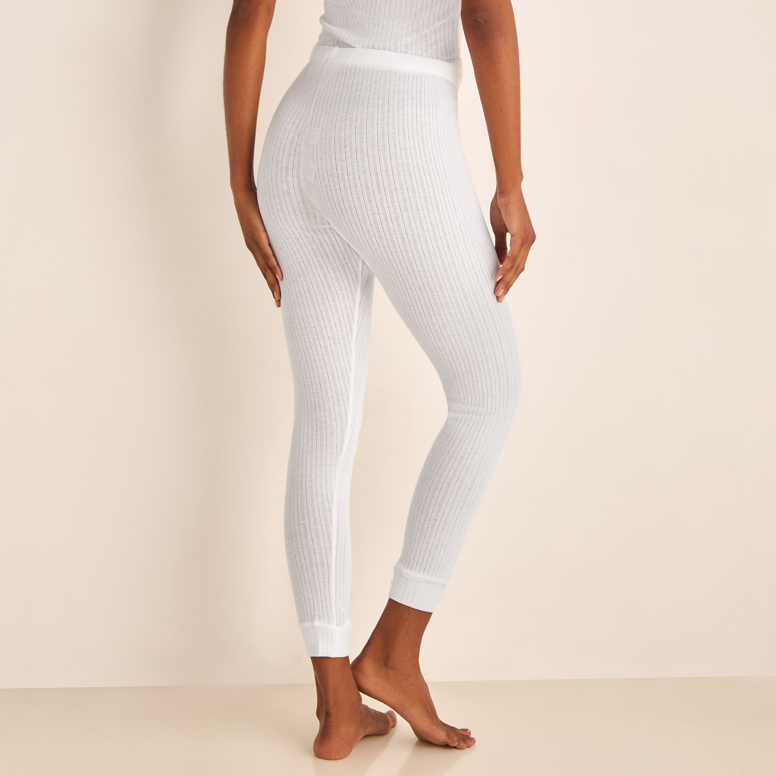 بنطلون ليقنز حراري من مزيج القطن بخصر مطاطي-women-clothing-lingerie-thermals-image-8