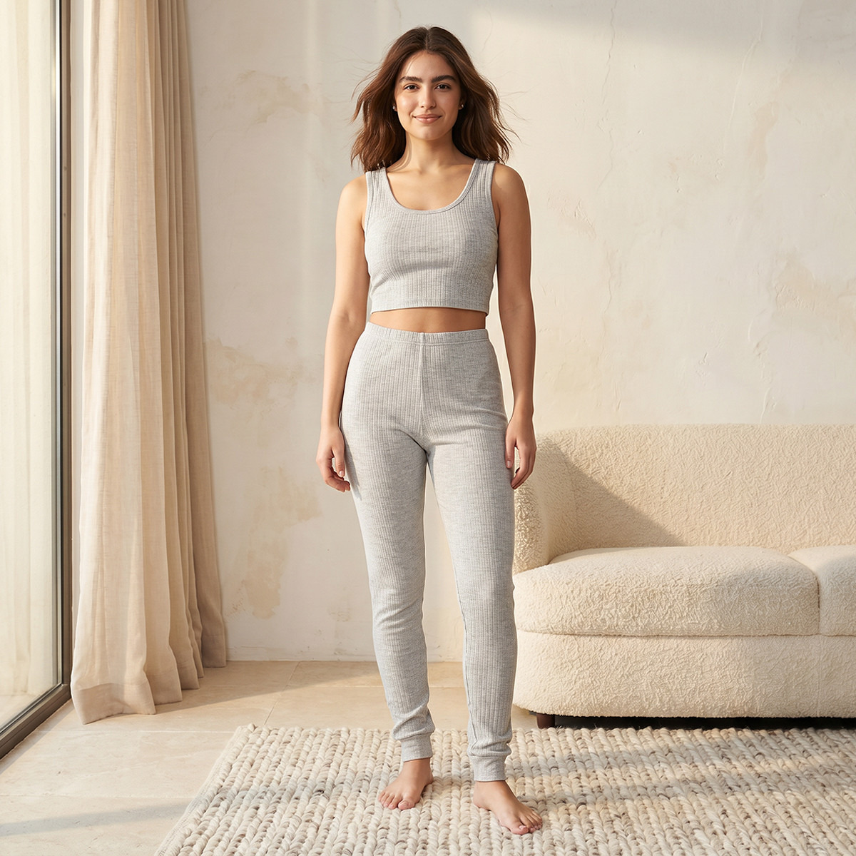 Thermal Leggings Elasticated Waist Cotton Blend-women-clothing-lingerie-thermals-image-3