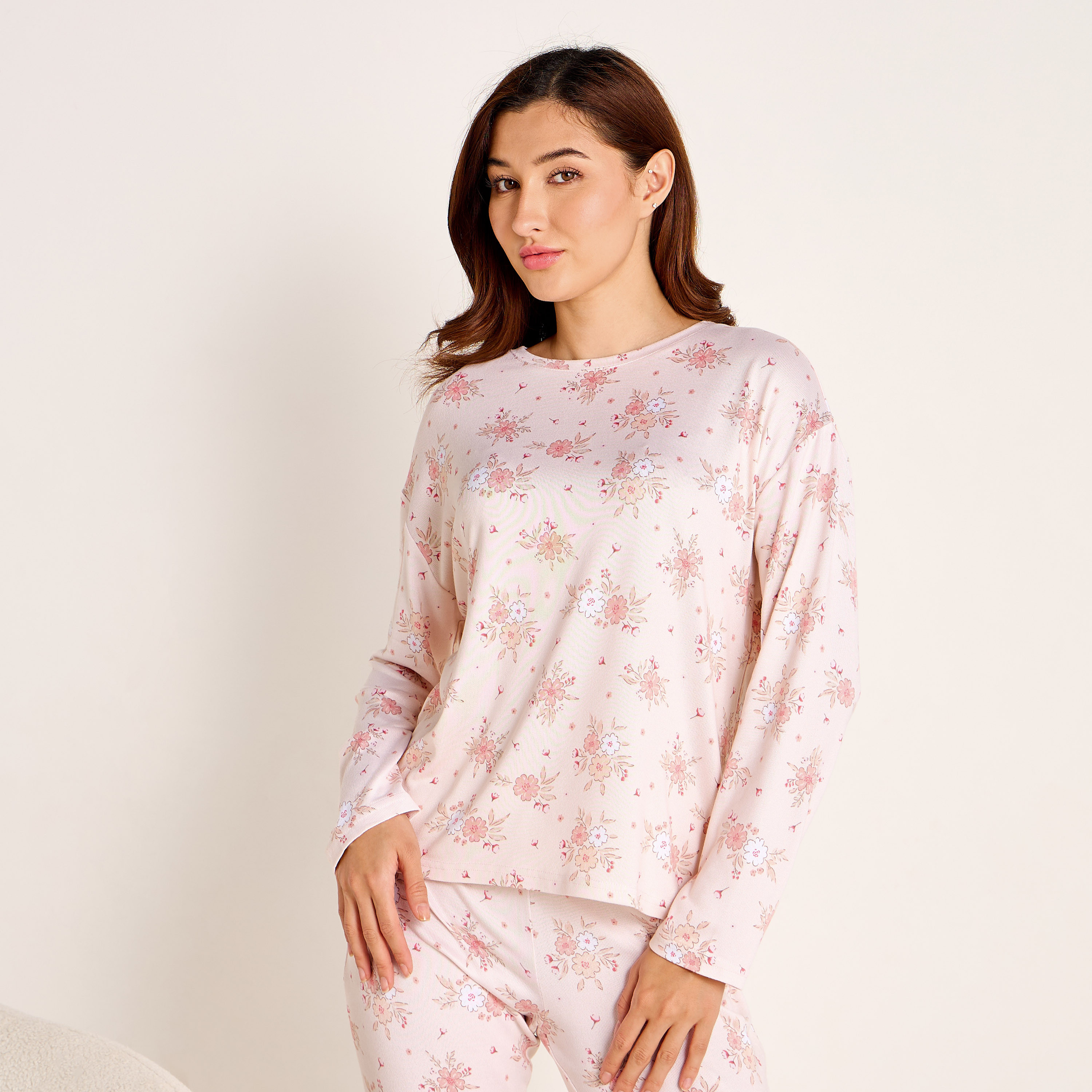 Pyjama Set T-shirt & Trousers-women-clothing-nightwear-pyjamas-longsets-image-2