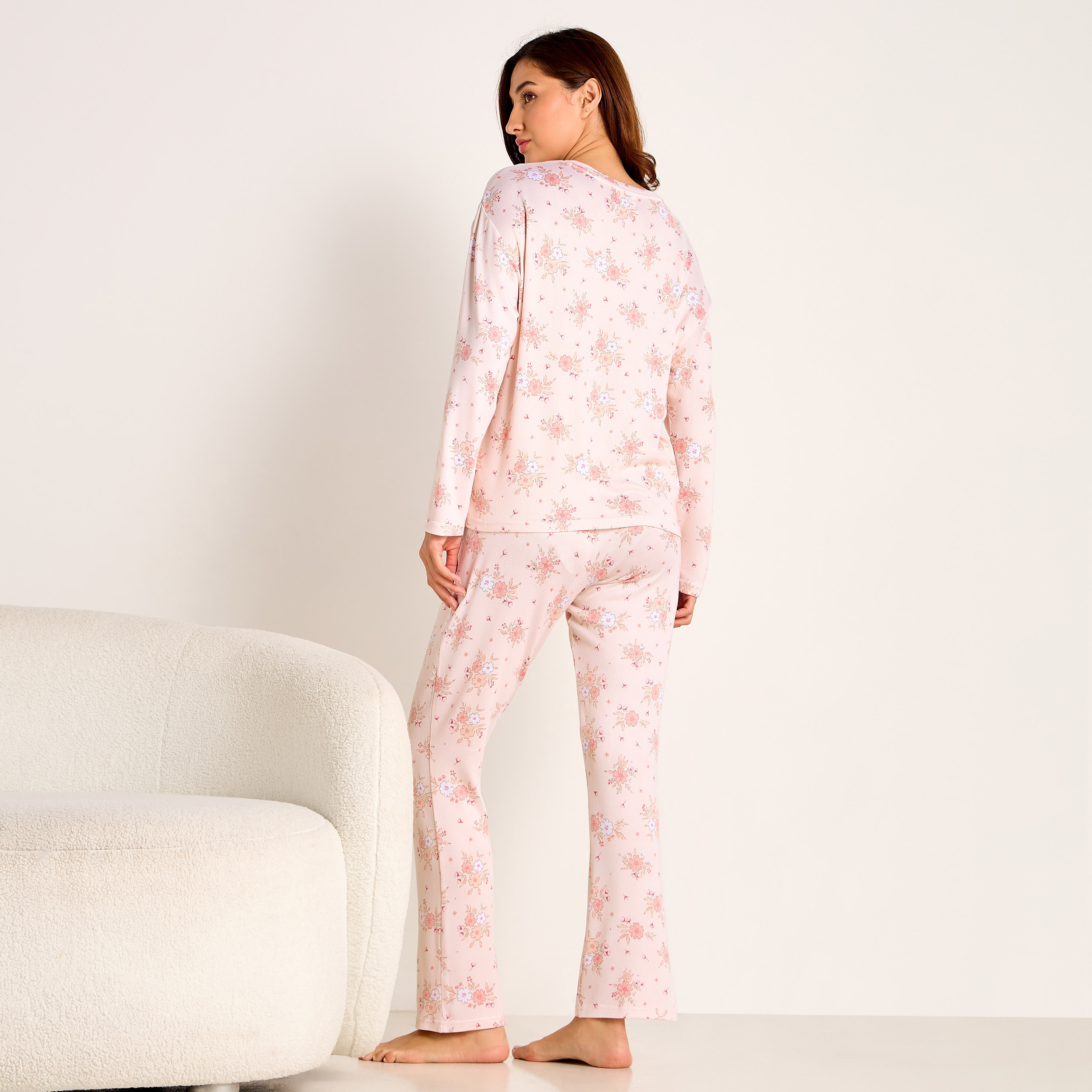 Pyjama Set T-shirt & Trousers-women-clothing-nightwear-pyjamas-longsets-image-4