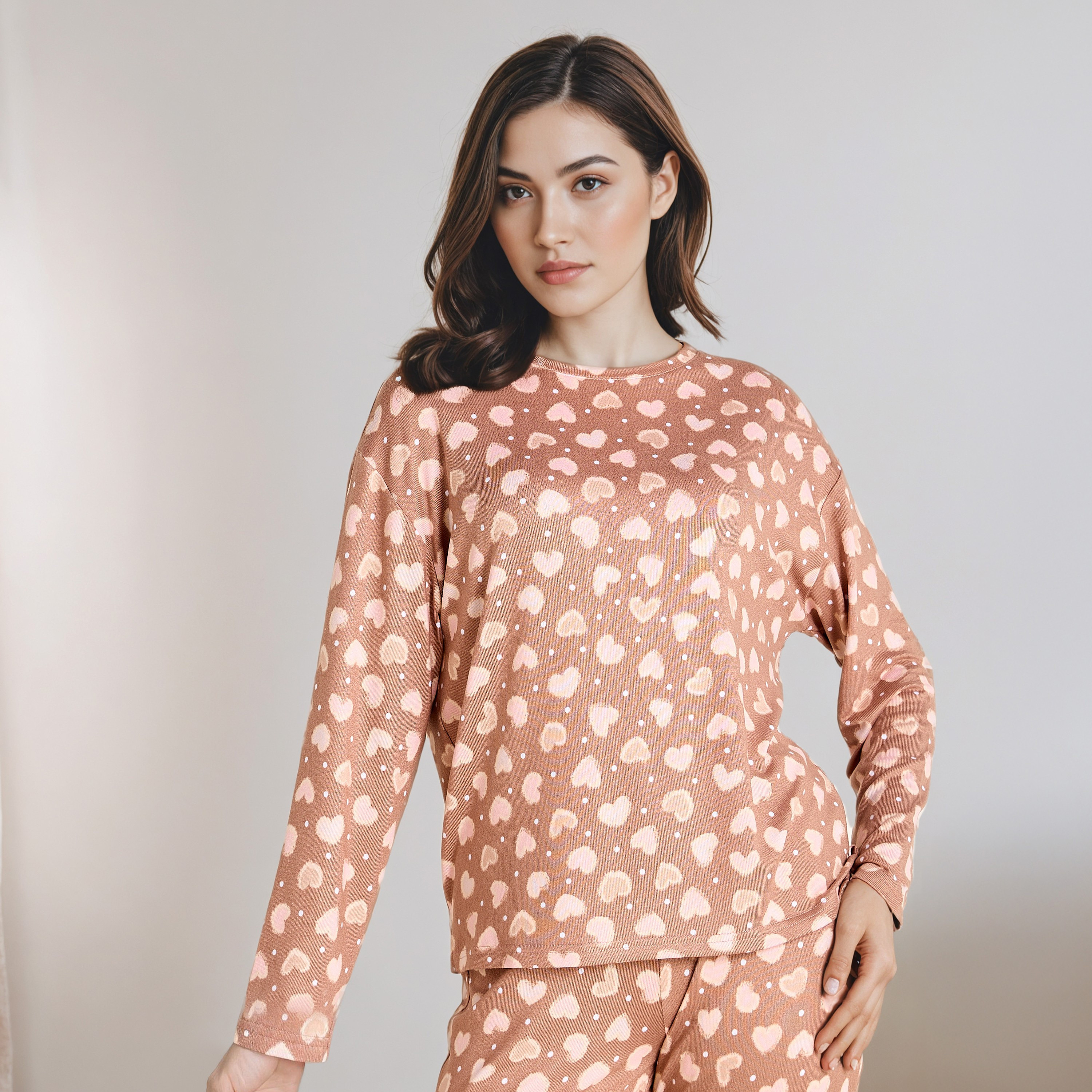 Pyjama Set T-shirt & Trousers-women-clothing-nightwear-pyjamas-longsets-image-2