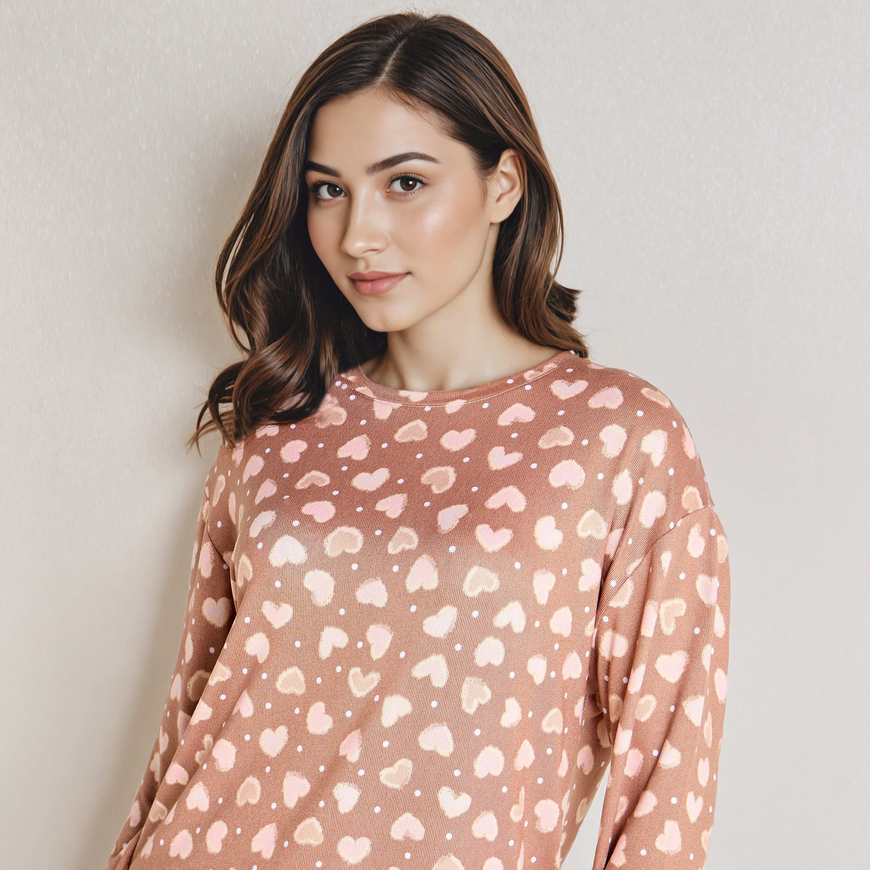 طقم تيشيرت وبنطلون بيجاما-women-clothing-nightwear-pyjamas-longsets-image-12