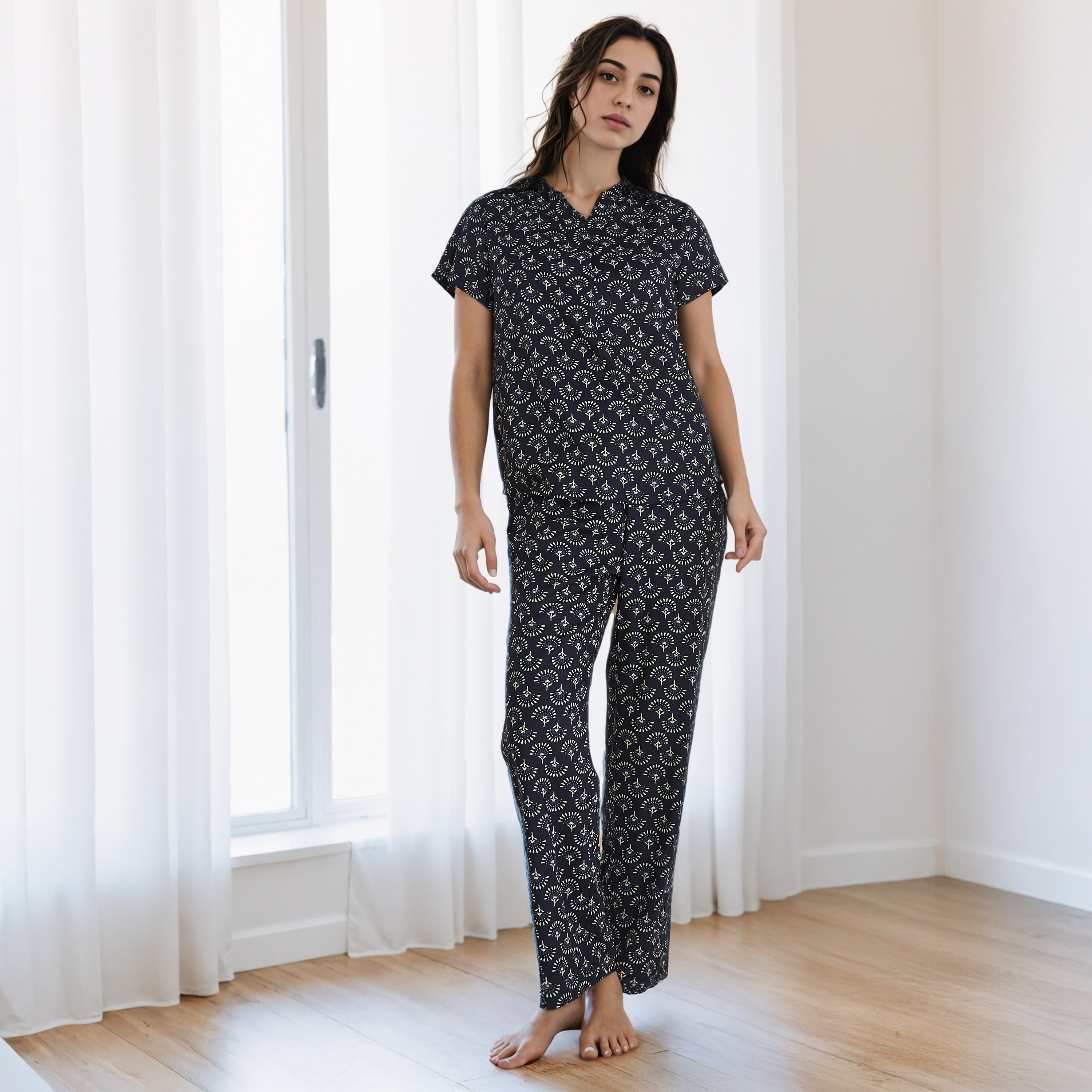 Printed Pyjama Set with Eye Mask-women-clothing-nightwear-pyjamas-longsets-image-1