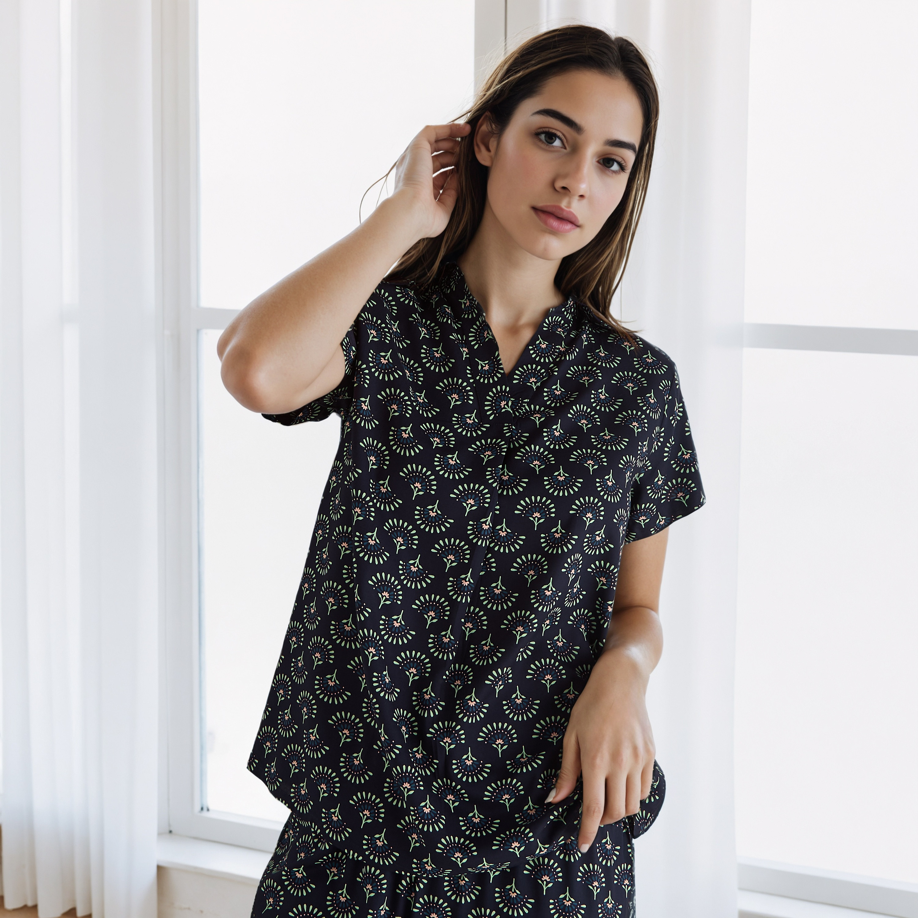 Printed Pyjama Set with Eye Mask-women-clothing-nightwear-pyjamas-longsets-image-2