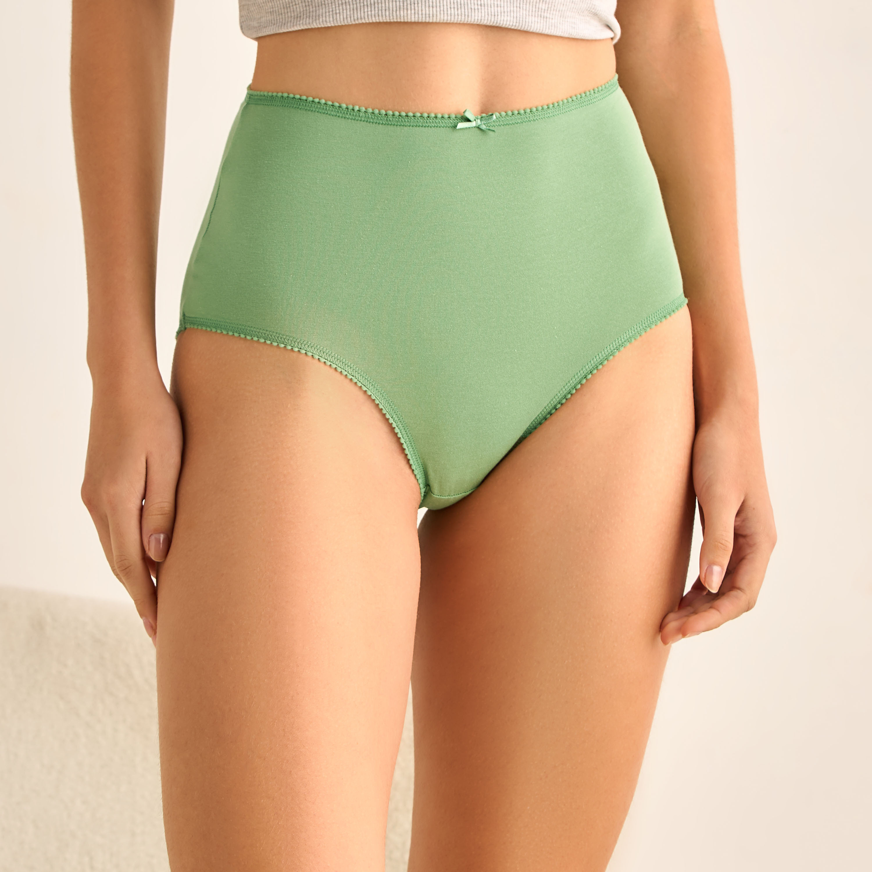 Full Brief High Waist with Lace Trim - Pack of 5-women-clothing-lingerie-panties-image-3