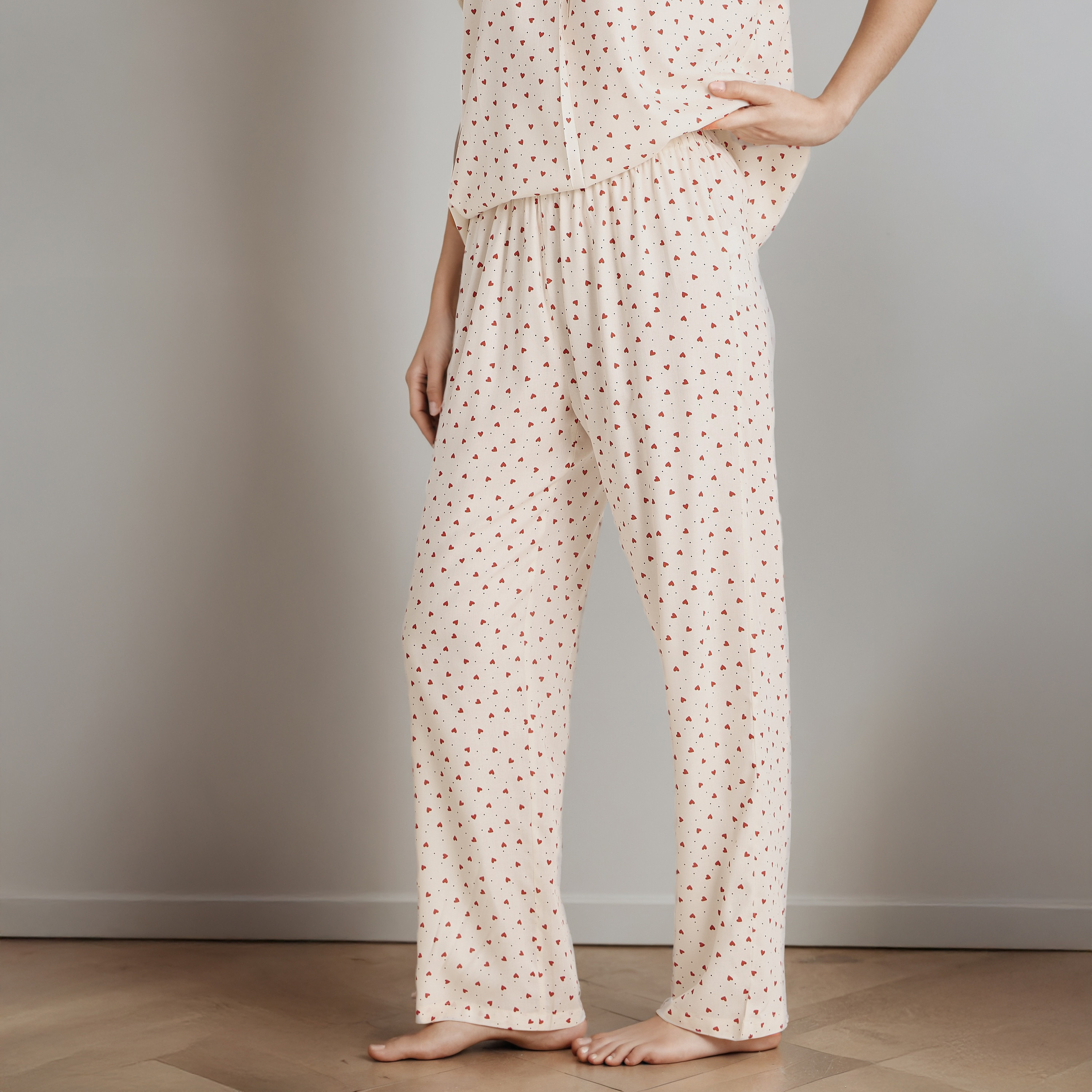 Pyjama Set Button-Down Shirt & Trousers Viscose-women-clothing-nightwear-pyjamas-longsets-image-3