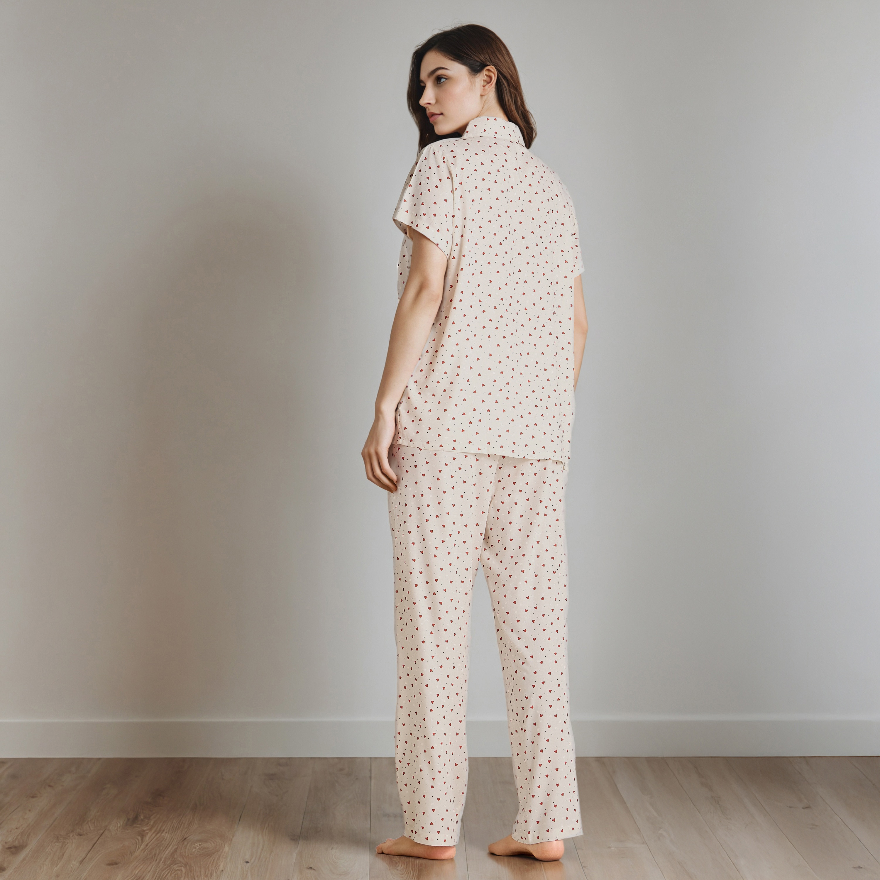 طقم قميص وبنطلون بيجاما فيسكوز-women-clothing-nightwear-pyjamas-longsets-image-4