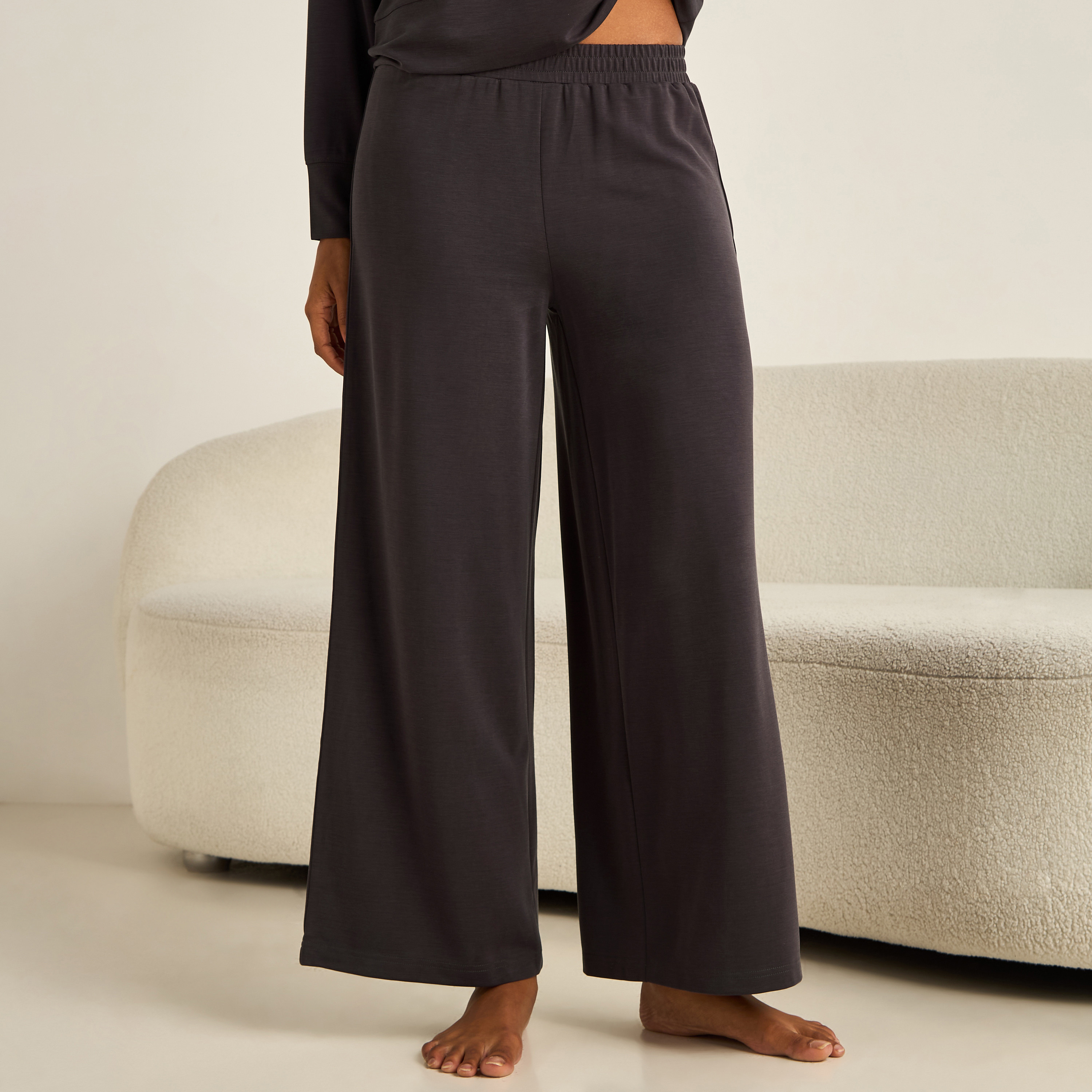 Pyjama Set Collared T-shirt & Trousers-women-clothing-nightwear-pyjamas-longsets-image-4