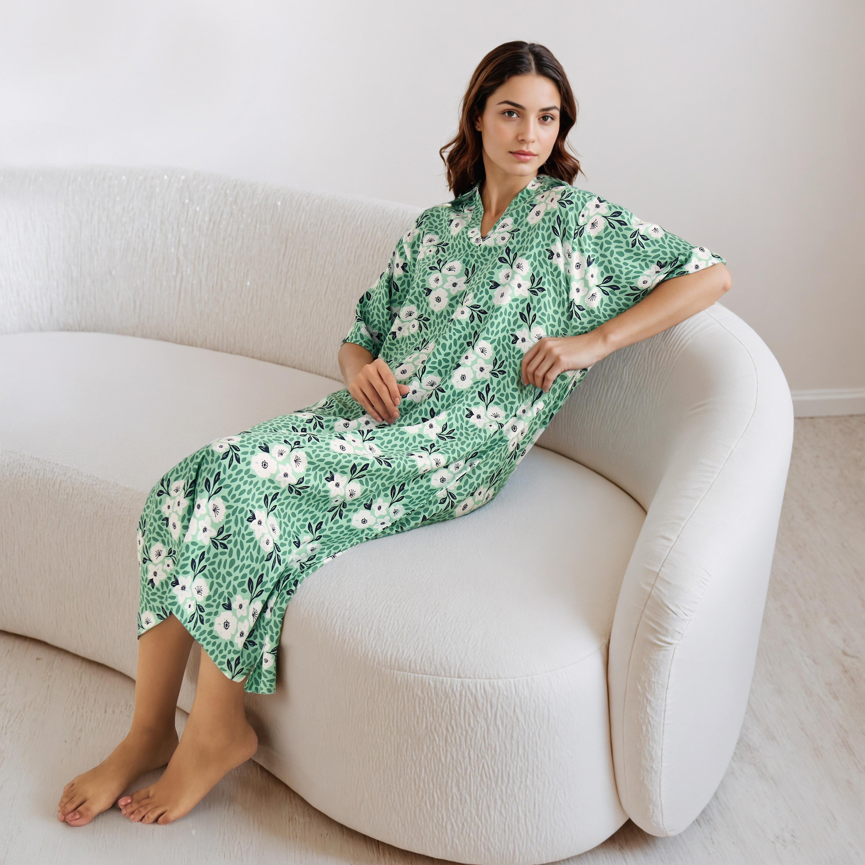 قميص نوم فيسكوز بياقة - طقم من 2-women-clothing-nightwear-nighties-image-2
