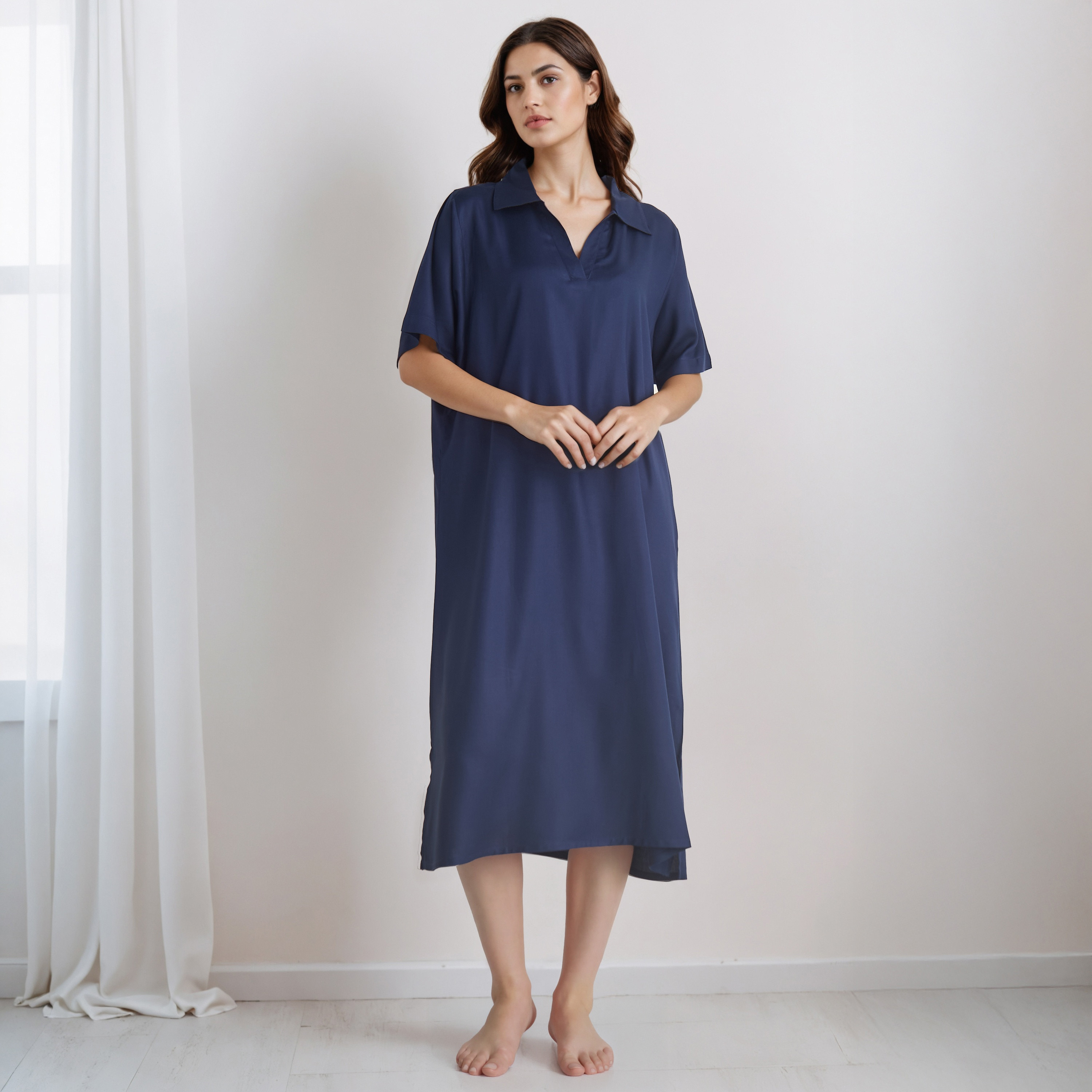 قميص نوم فيسكوز بياقة - طقم من 2-women-clothing-nightwear-nighties-image-6