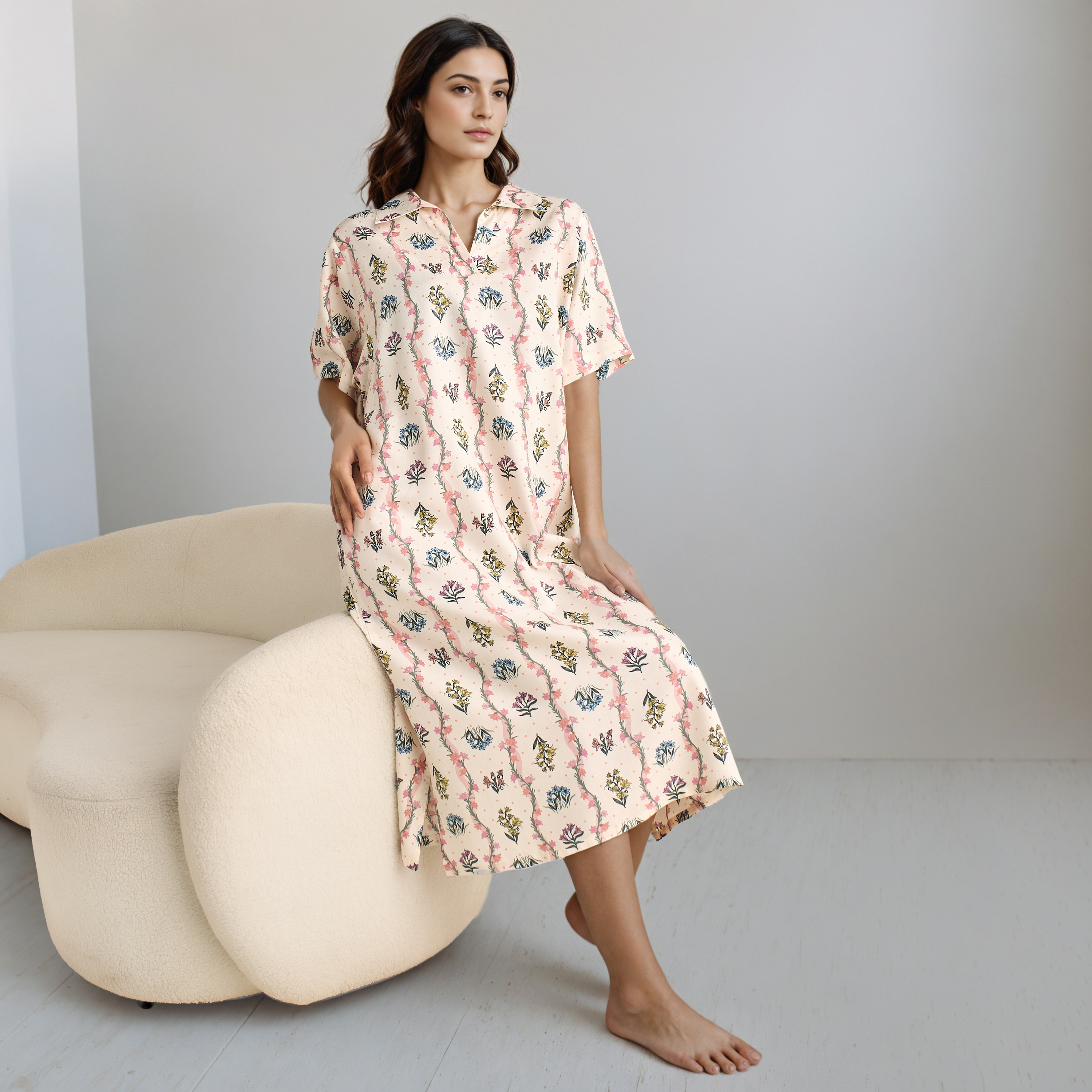 Nighty Viscose with Collar - Set of 2-women-clothing-nightwear-nighties-image-2