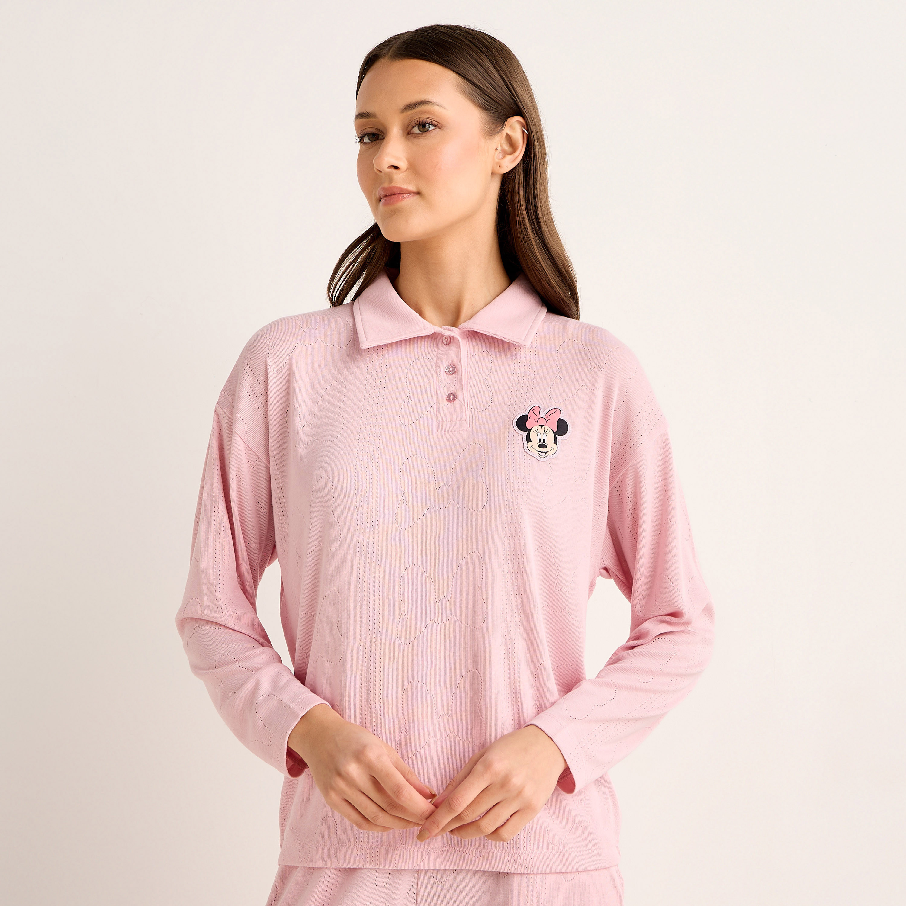 Pyjama Set Polo T-shirt and Joggers-women-clothing-nightwear-pyjamas-longsets-image-2