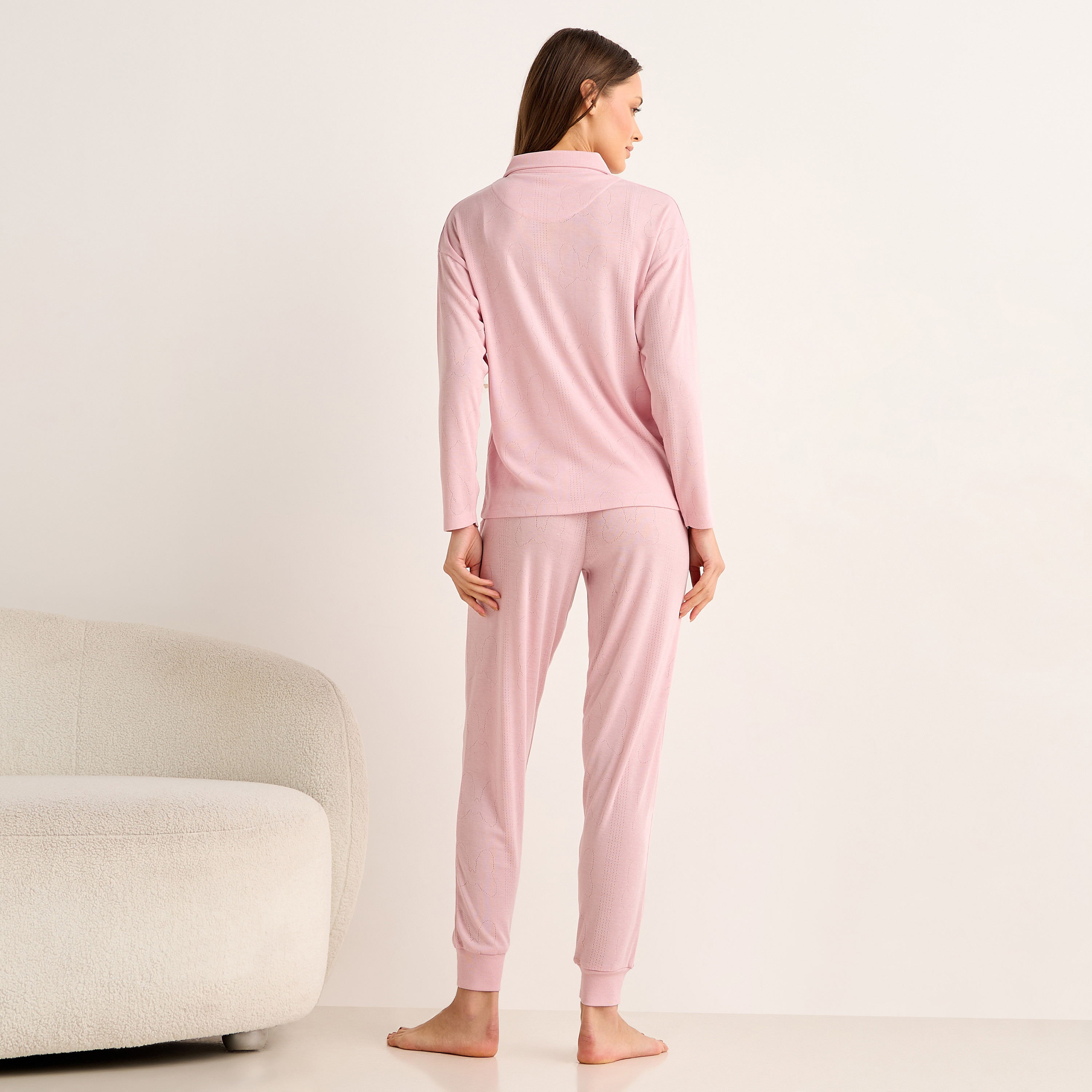 Pyjama Set Polo T-shirt and Joggers-women-clothing-nightwear-pyjamas-longsets-image-4