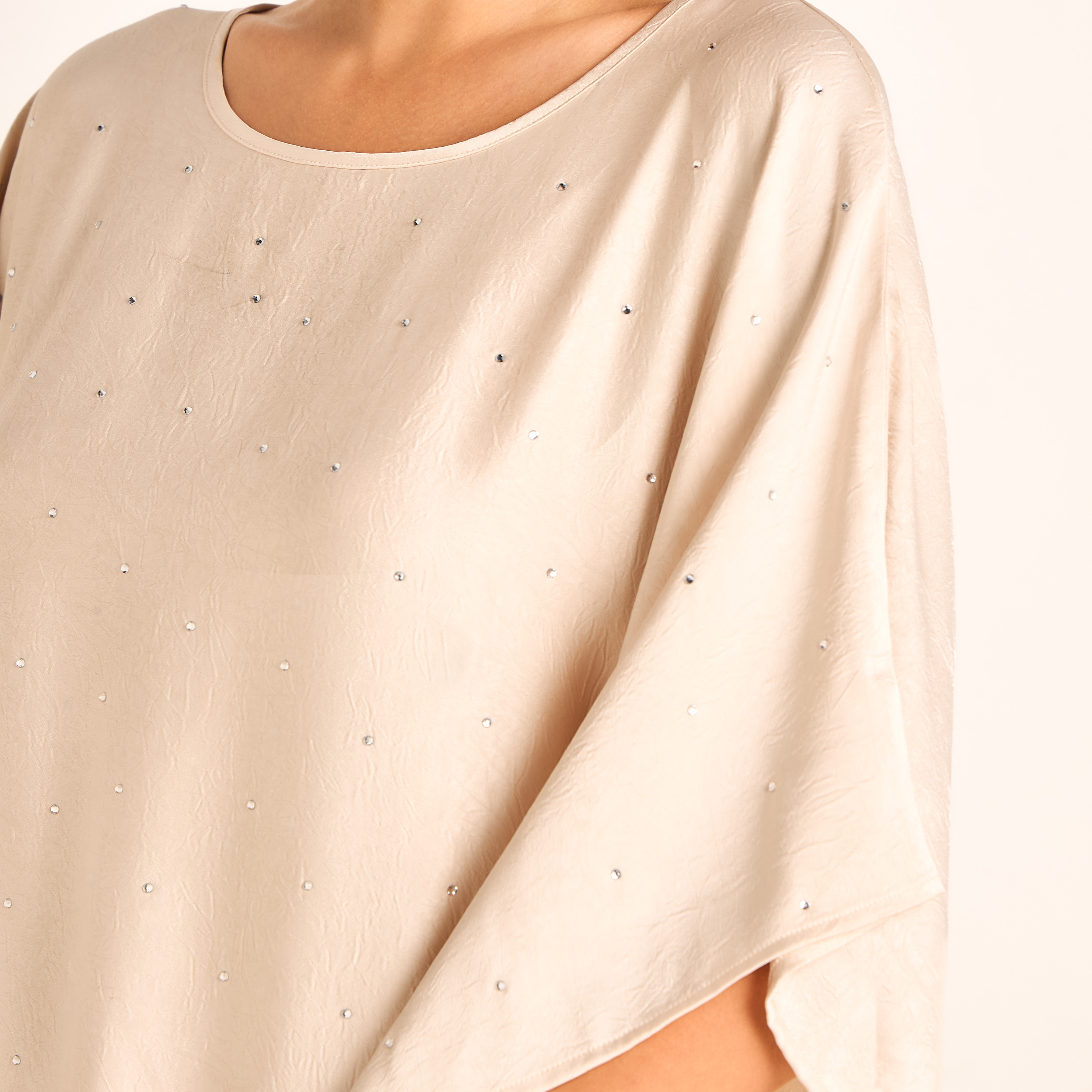 Maxi Kaftan Night Gown with Studded Embellishment-women-clothing-nightwear-nighties-image-5