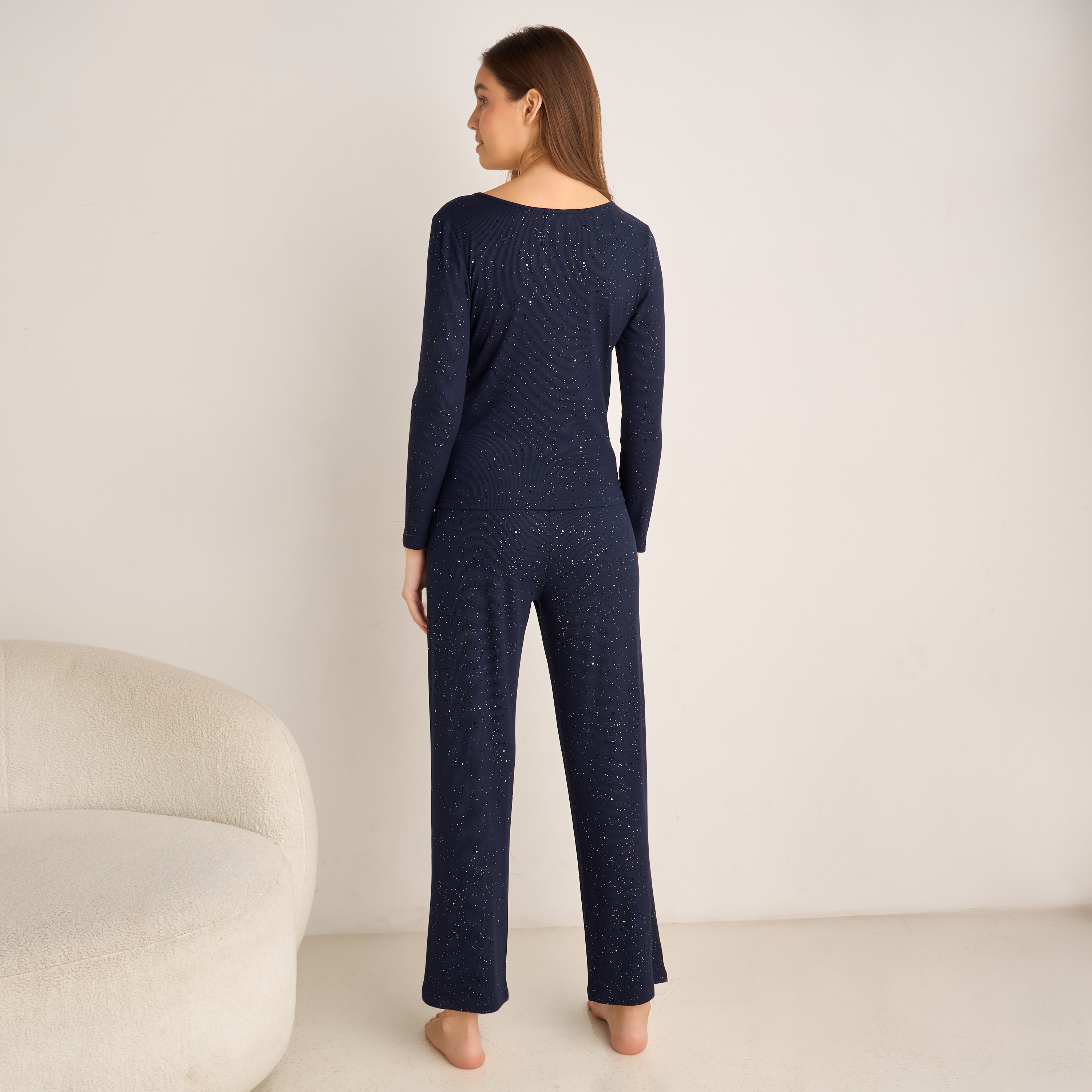Pyjama Set Button-Down T-shirt and Pants-women-clothing-nightwear-pyjamas-longsets-image-4