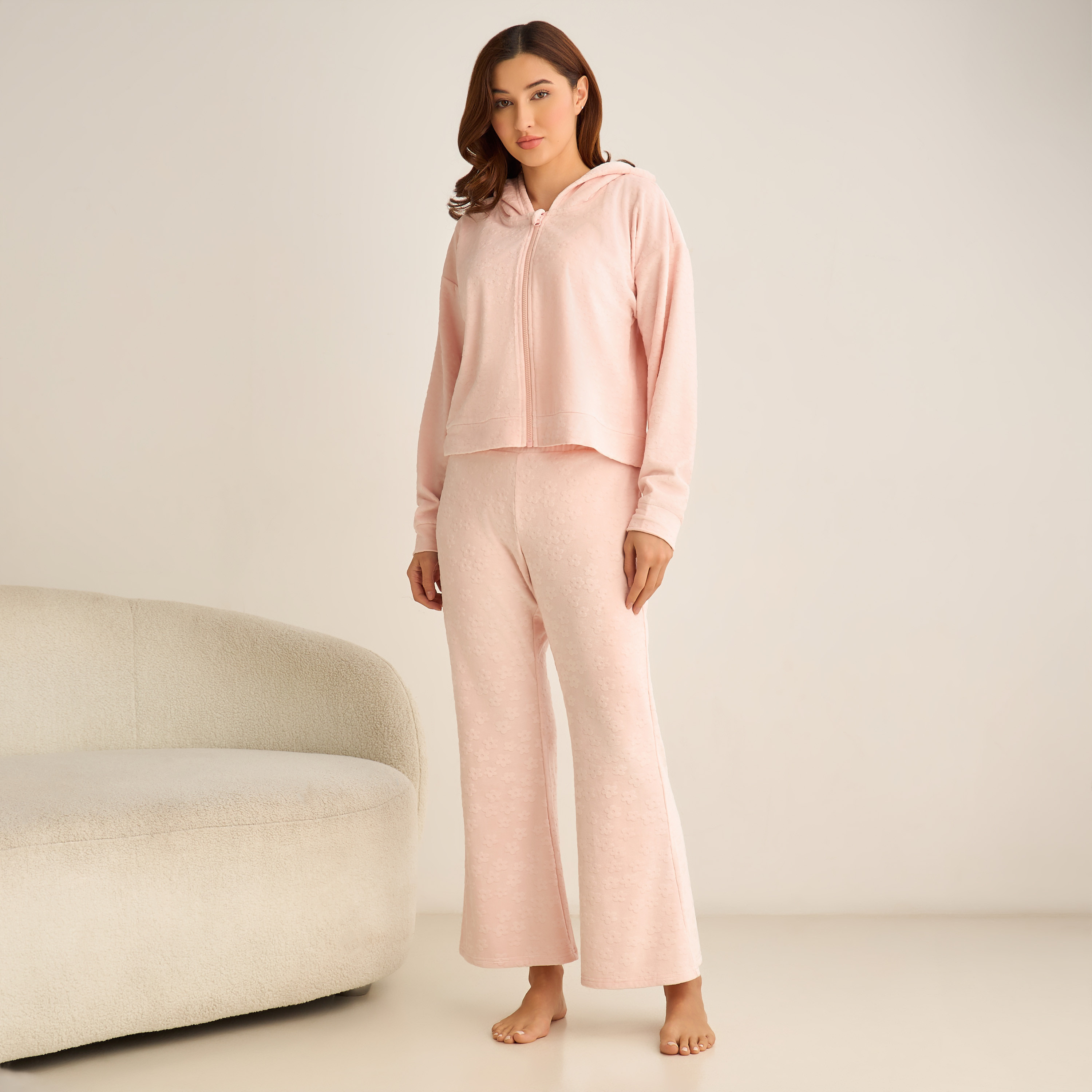 Pyjama Set Hooded Jacket & Trousers-women-clothing-nightwear-pyjamas-longsets-image-1